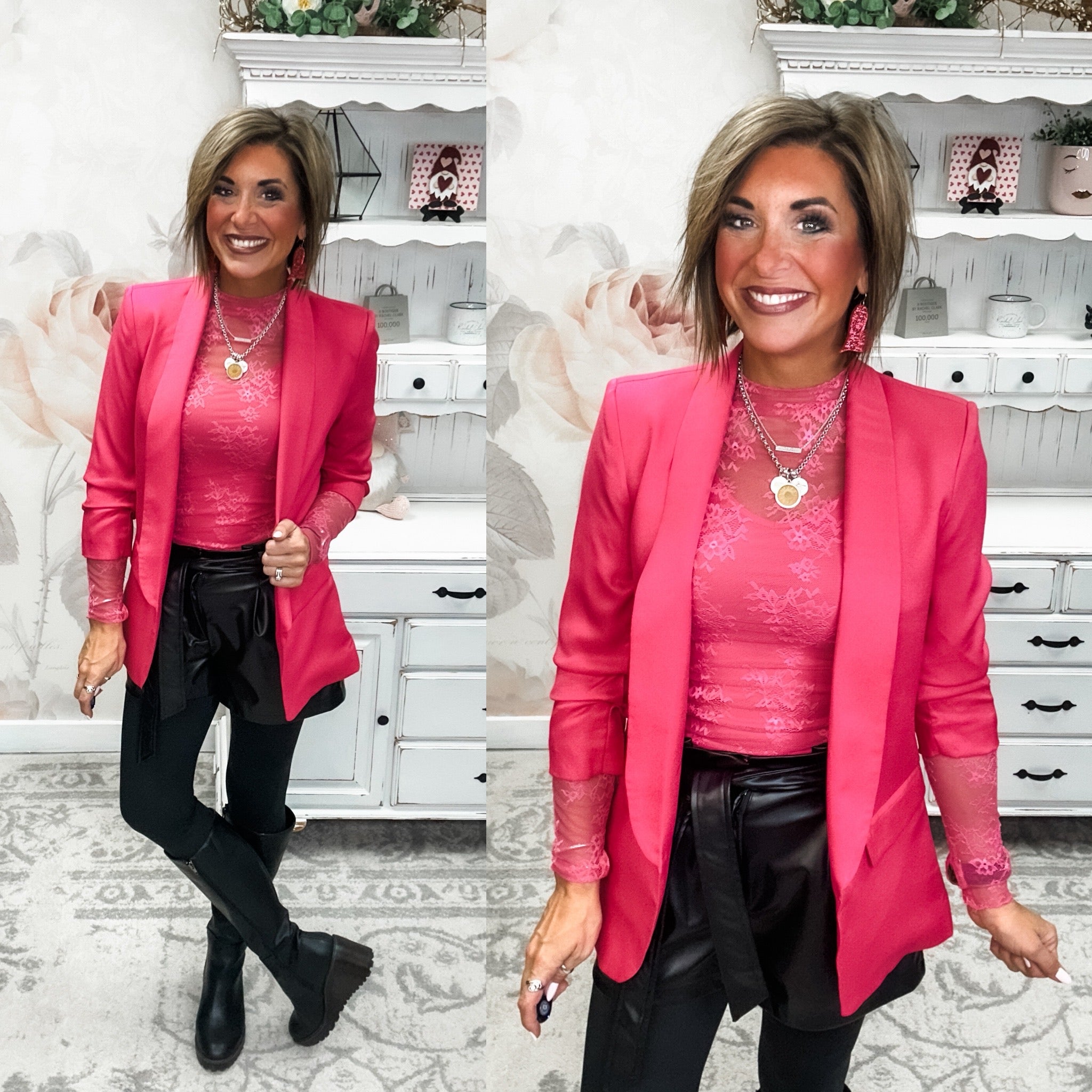 Ready For Success Blazer - Hot Pink