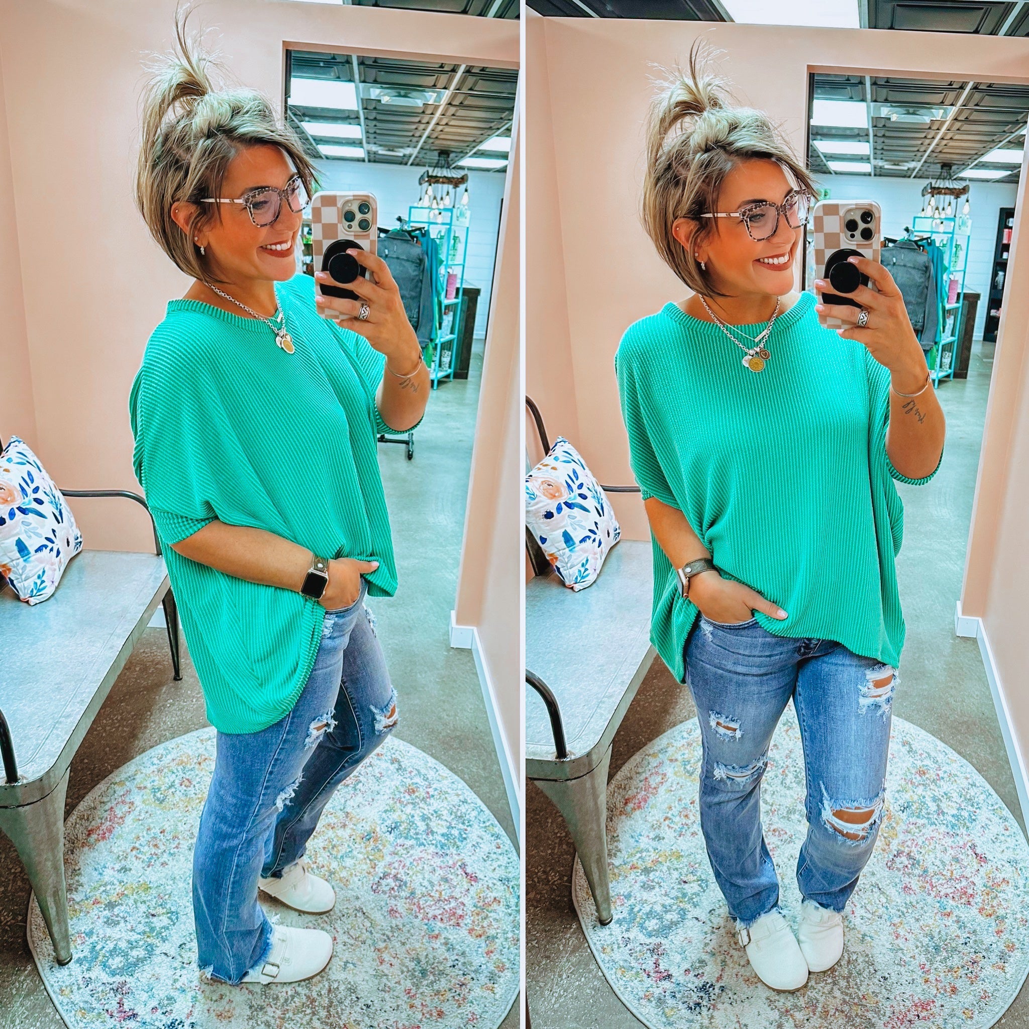 Got It Where I Want It Tunic Top - Kelly Green