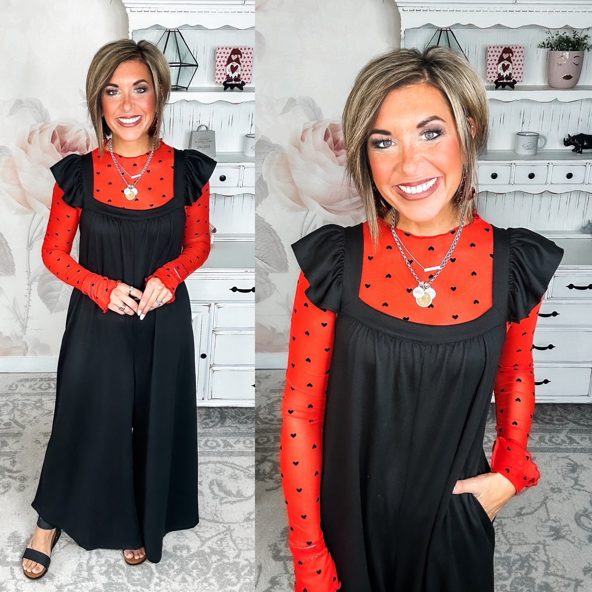 Feeling Reckless Jumpsuit - Black