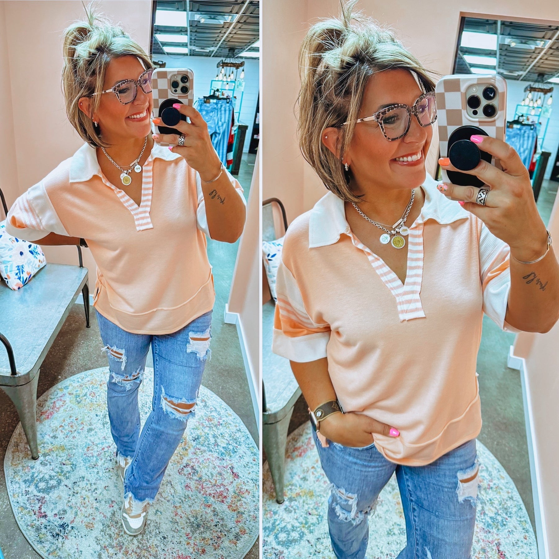 Something Felt Right Pullover - Light Pink