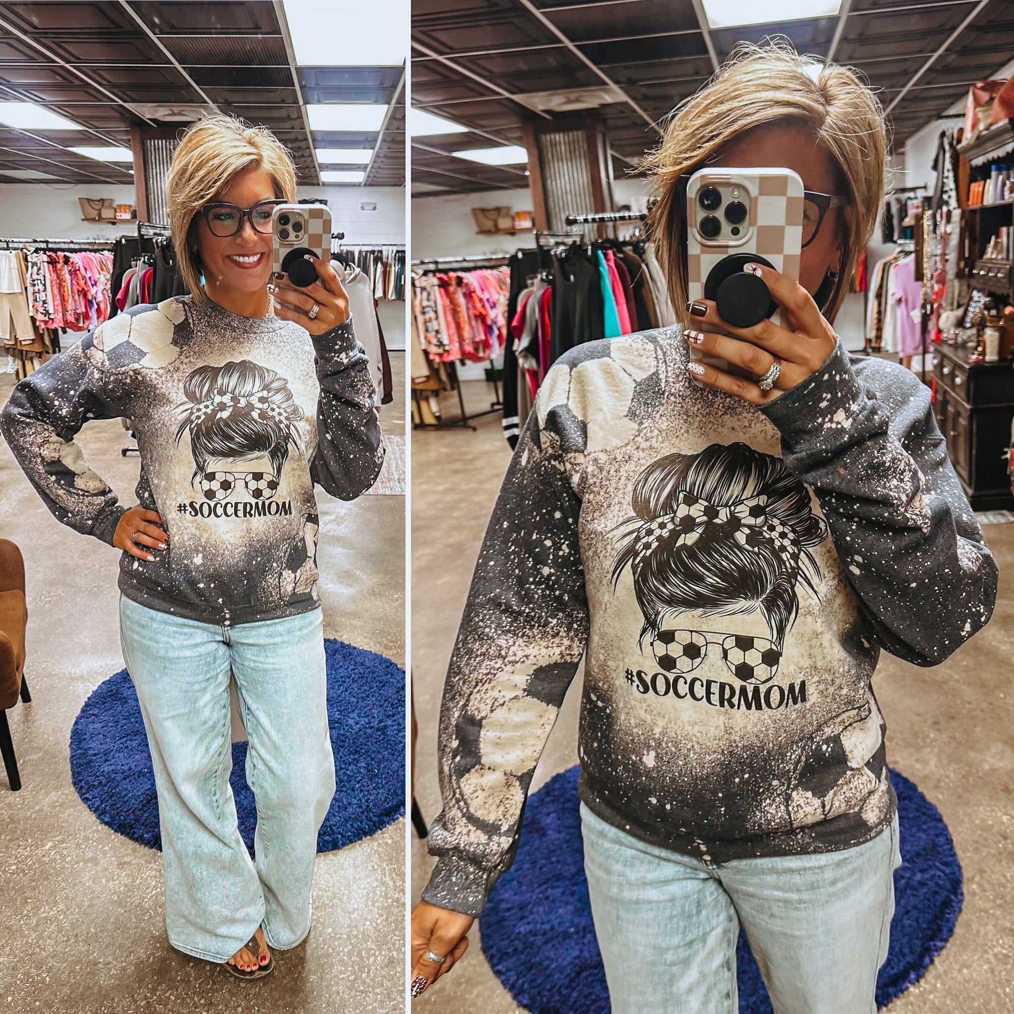 Soccer Mom Bleached Sweatshirt