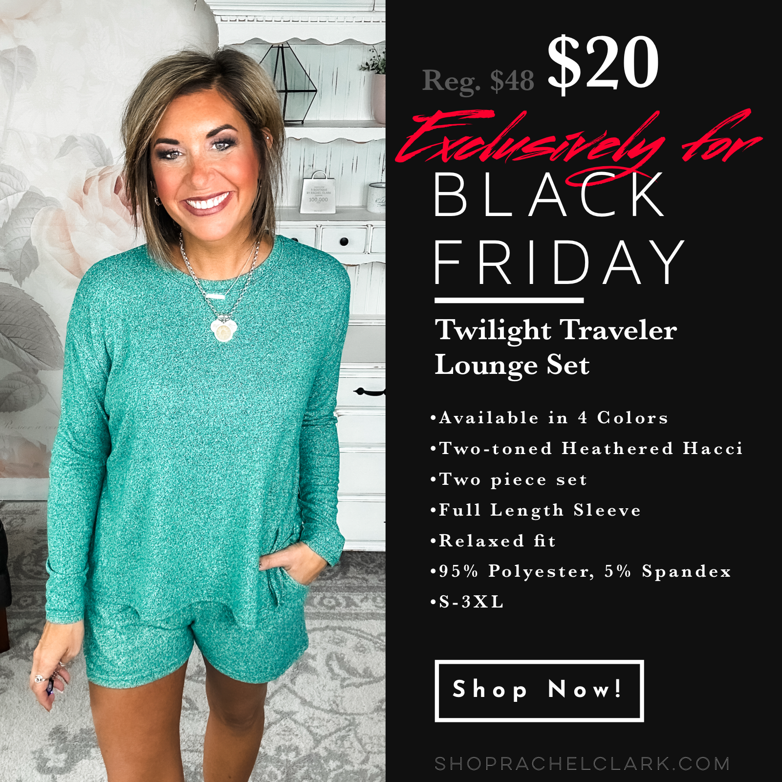 BLACK FRIDAY EXCLUSIVE - Twilight Traveler Lounge Set - Dark Green