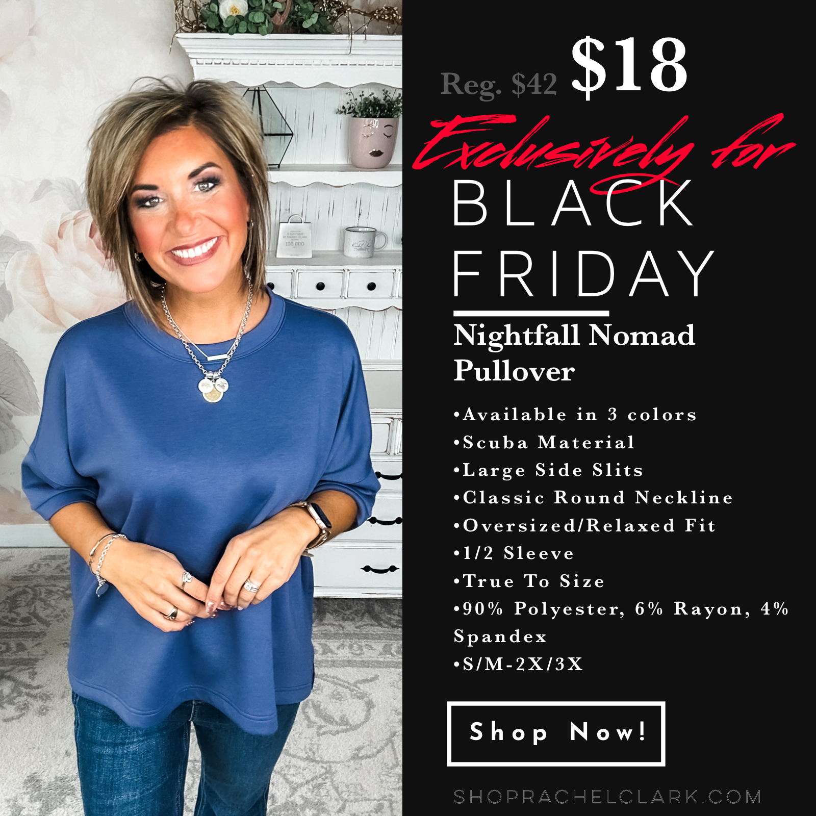 BLACK FRIDAY EXCLUSIVE - Nightfall Nomad Pullover - Blue Indigo