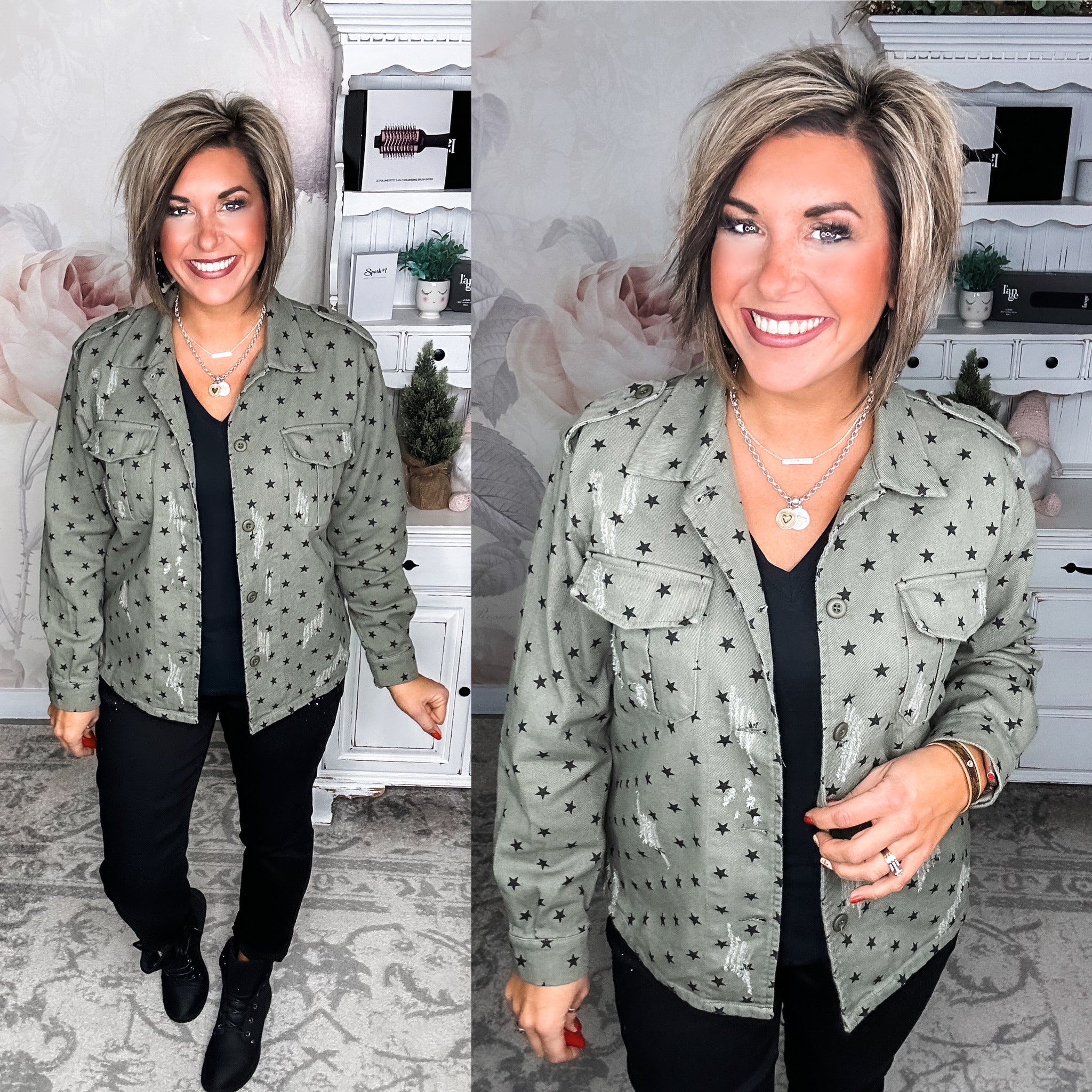 Star of the Show Distressed Shacket