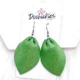 2" Shimmery Pinchies Earrings - Green