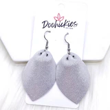 2" Shimmery Pinchies Earrings - White