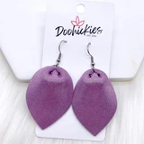 2" Shimmery Pinchies Earrings - Purple
