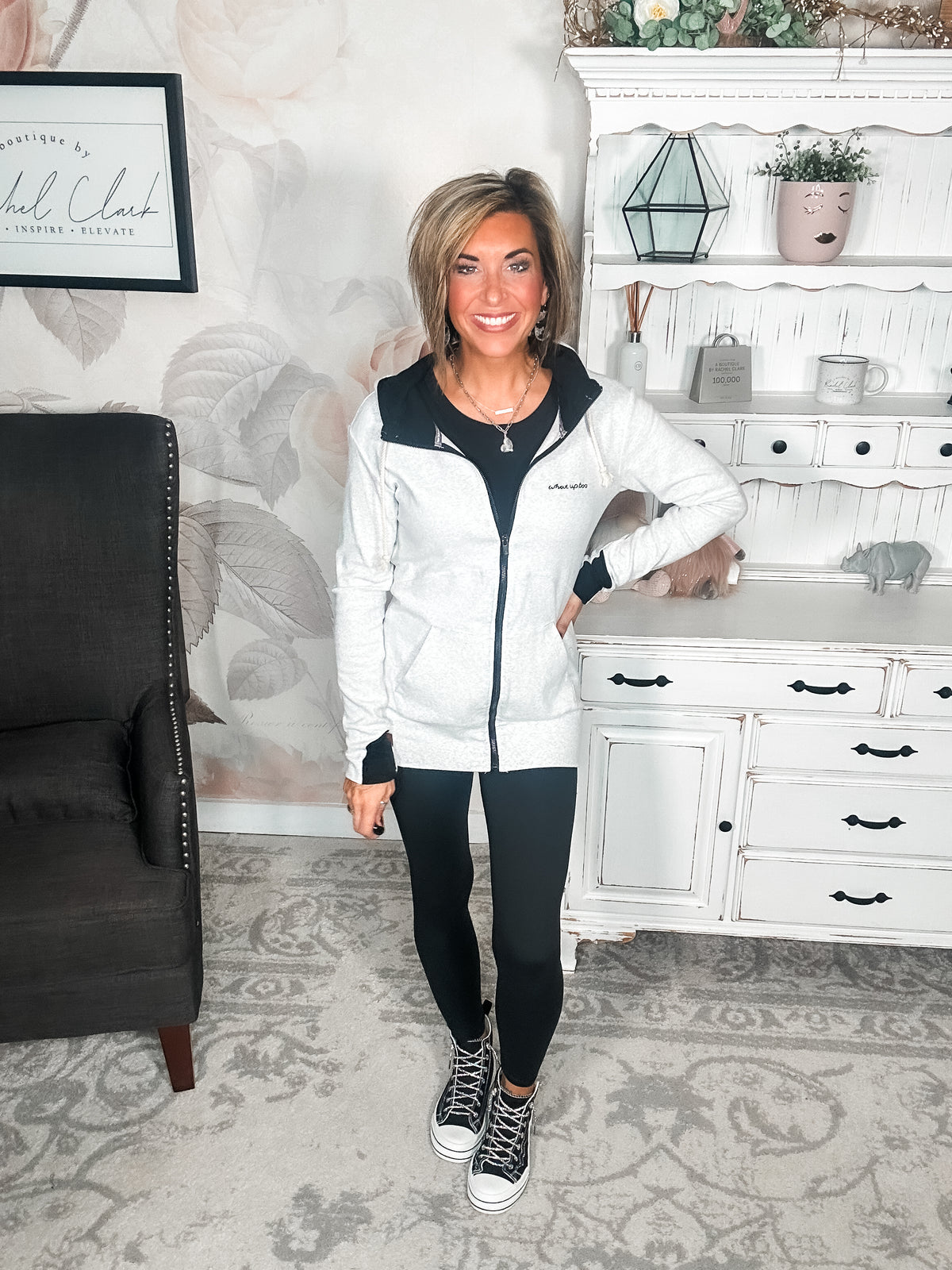 Ampersand Avenue Fullzip Sweatshirt - What Up Boo