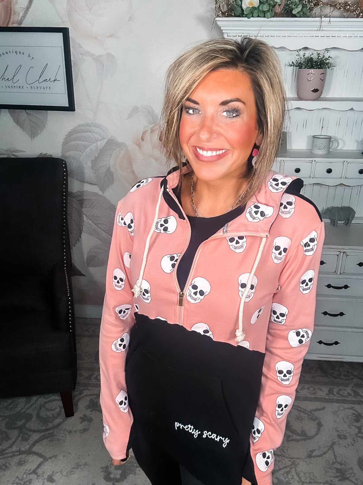 Ampersand Avenue Halfzip Sweatshirt - Pretty Scary