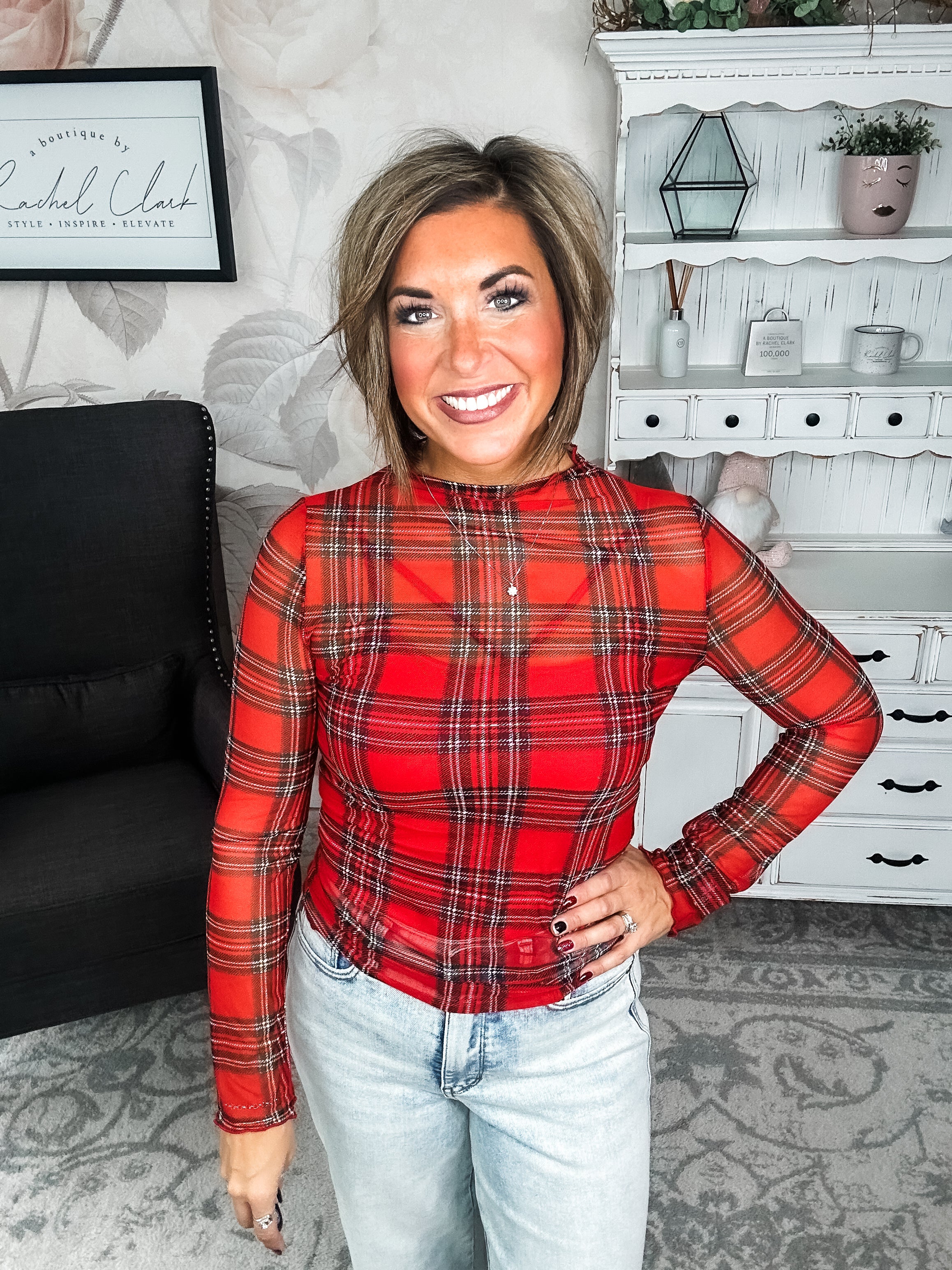 Believe In Me Mesh Top