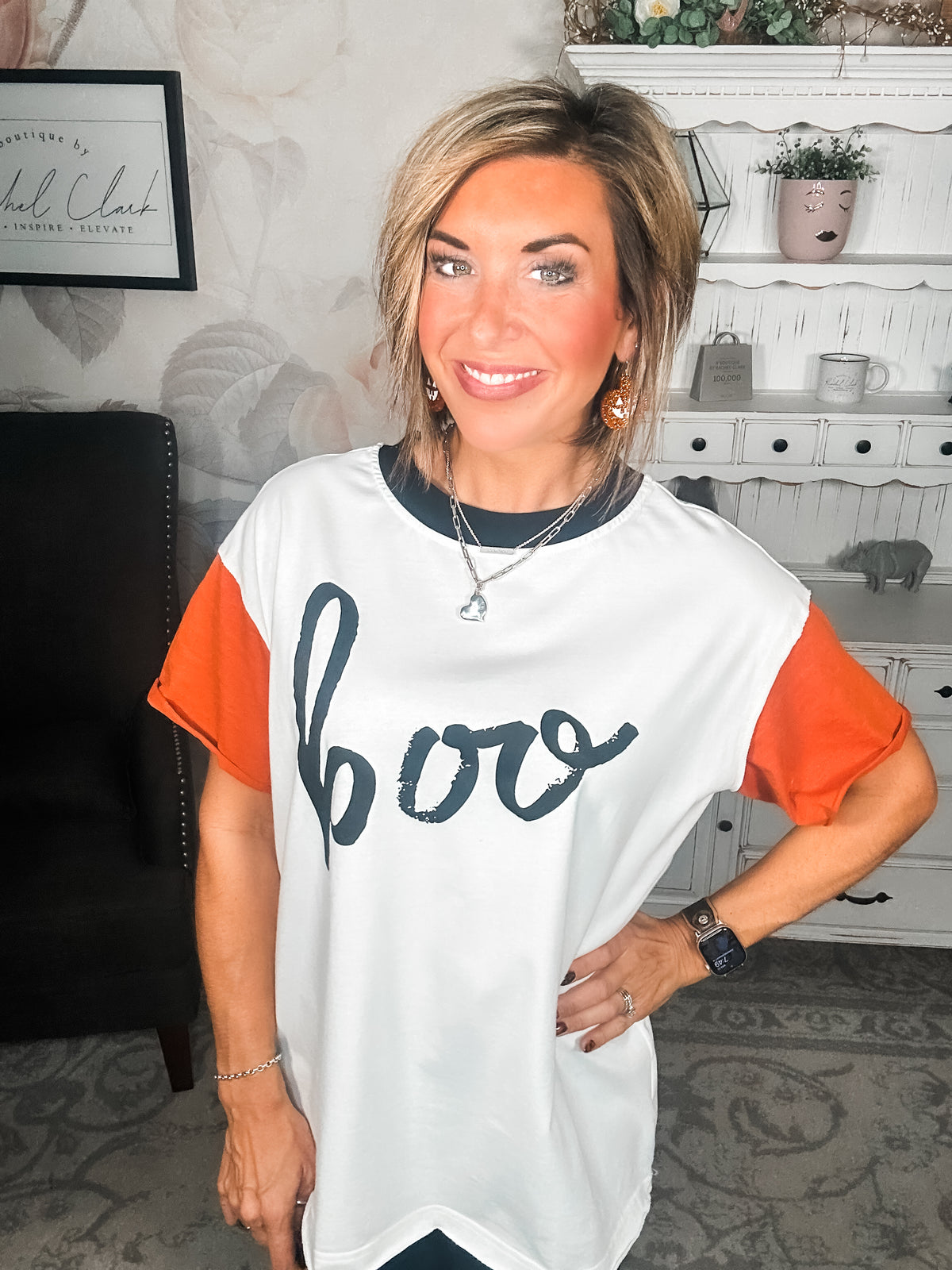 Ampersand Avenue Boyfriend Tee - Hey Boo-tiful