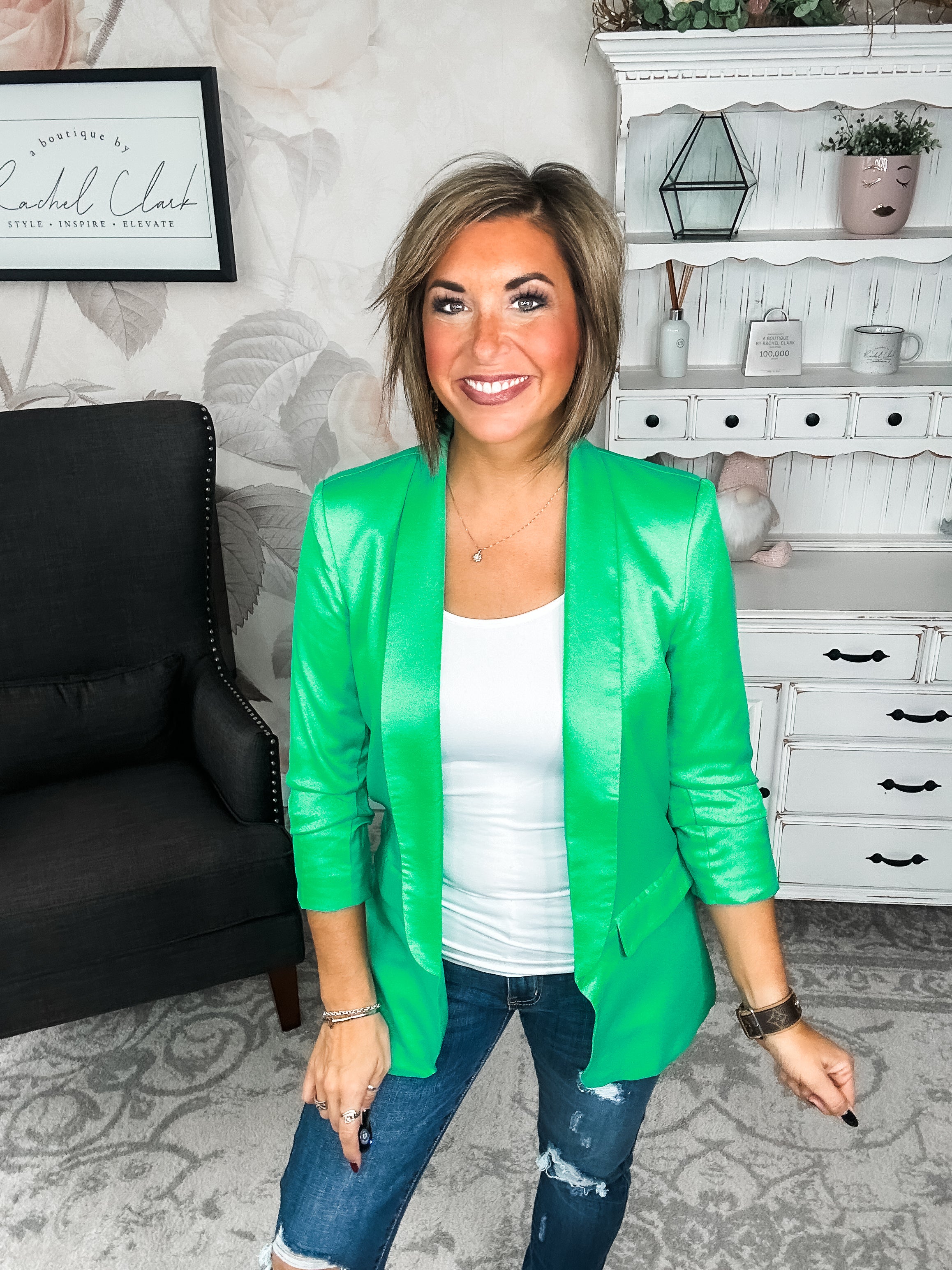 Ready For Success Blazer - Kelly Green