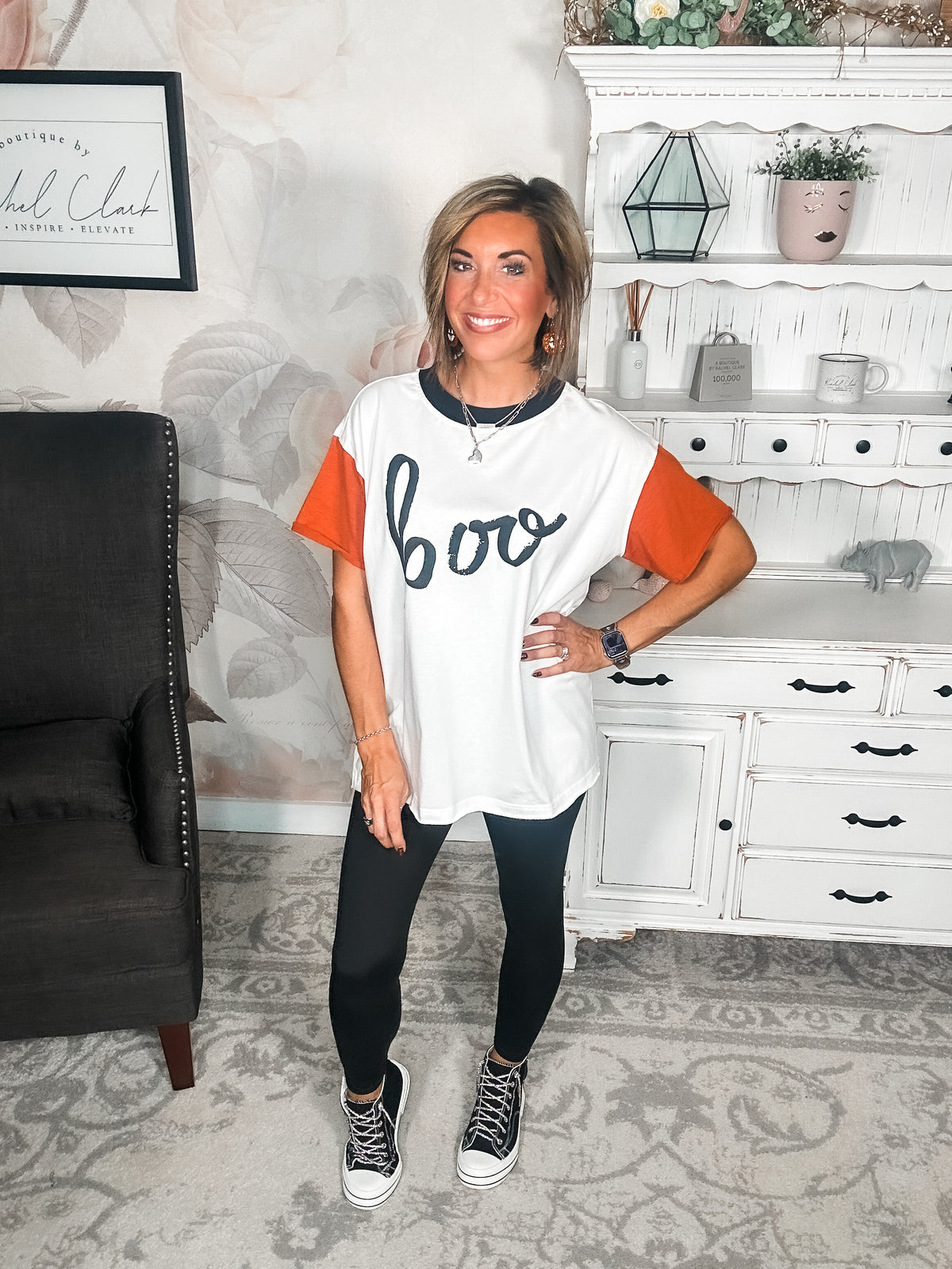 Ampersand Avenue Boyfriend Tee - Hey Boo-tiful