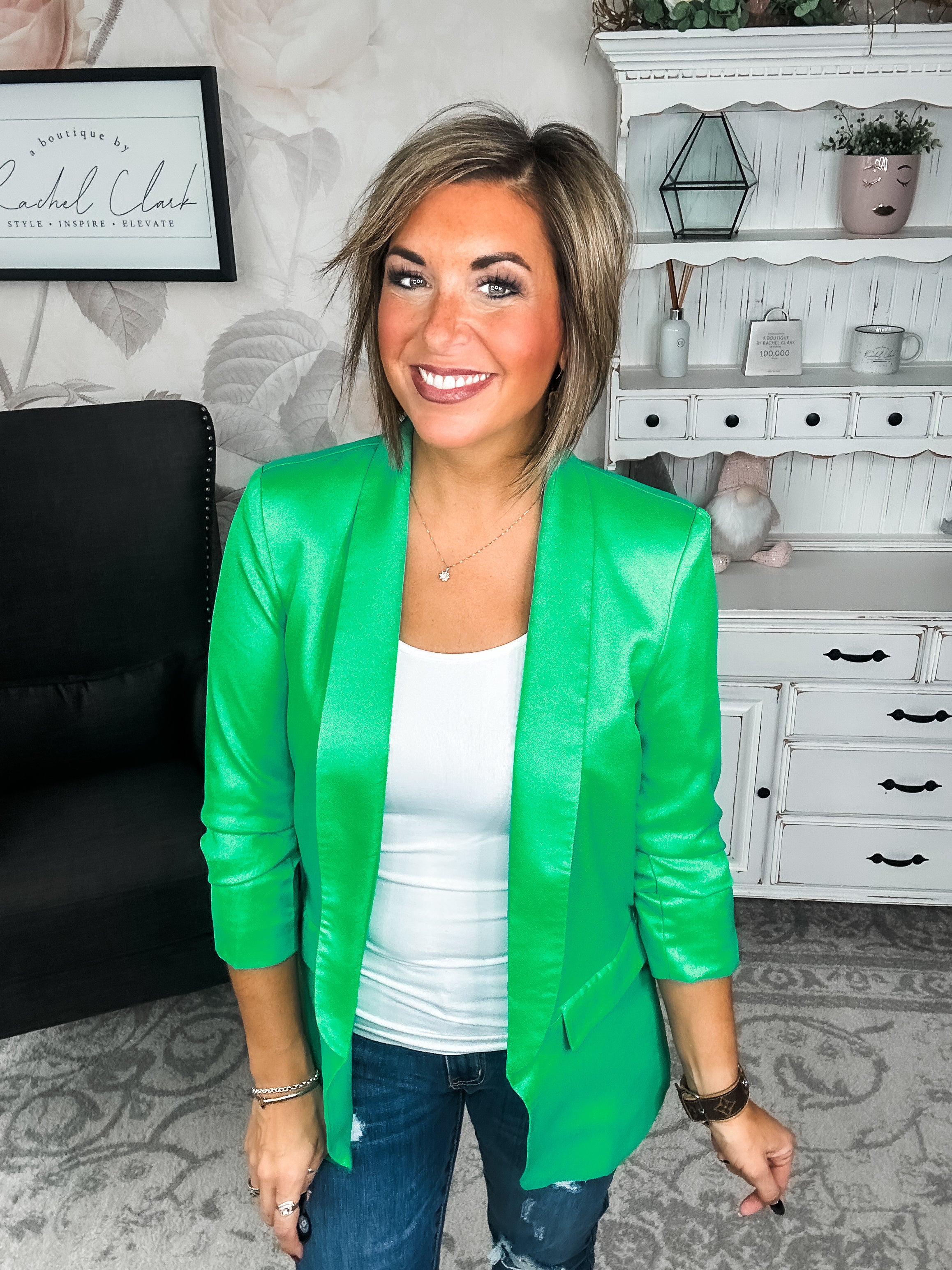 Ready For Success Blazer - Kelly Green