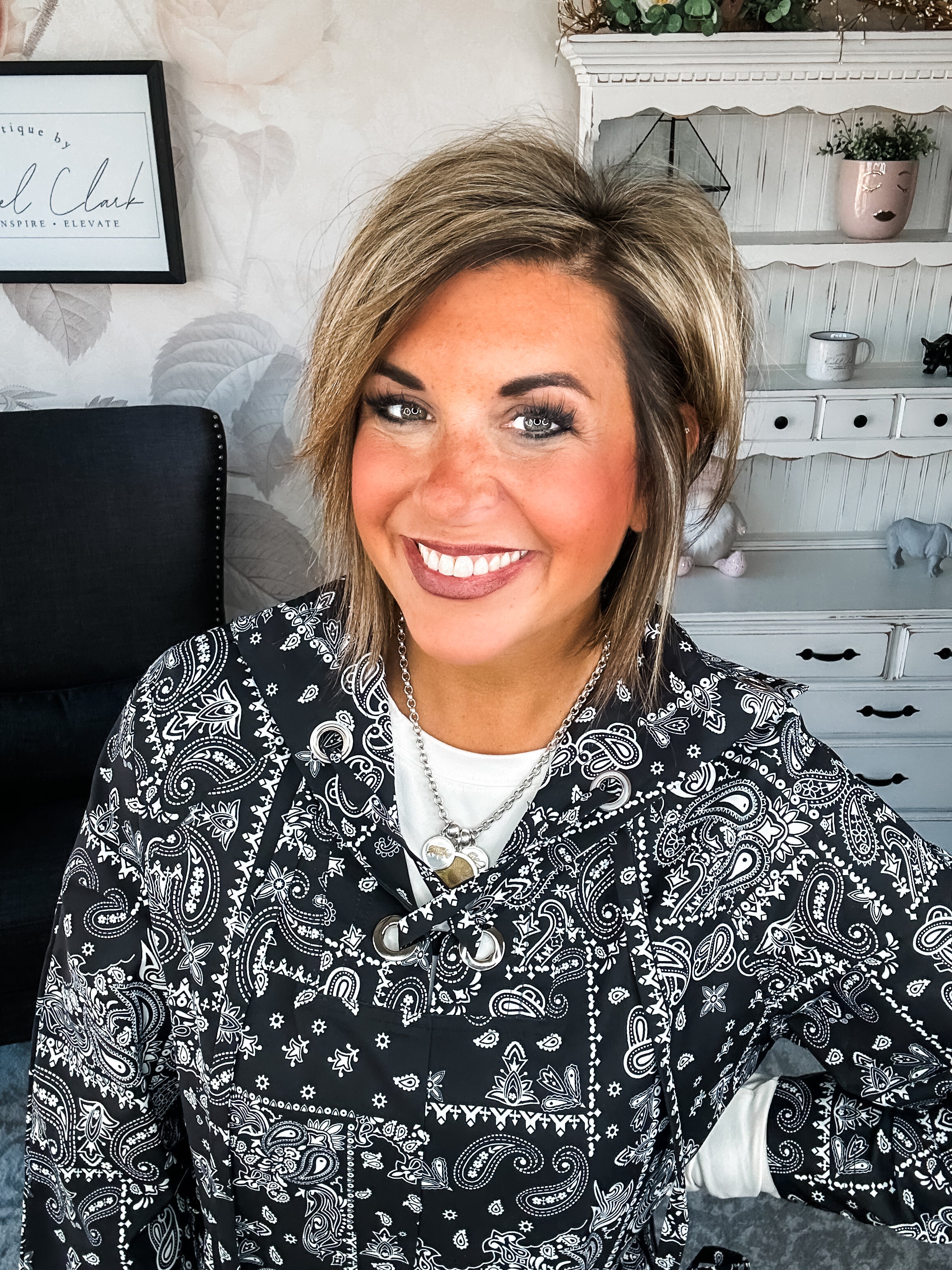 Say We Can Bandana Print Windbreaker