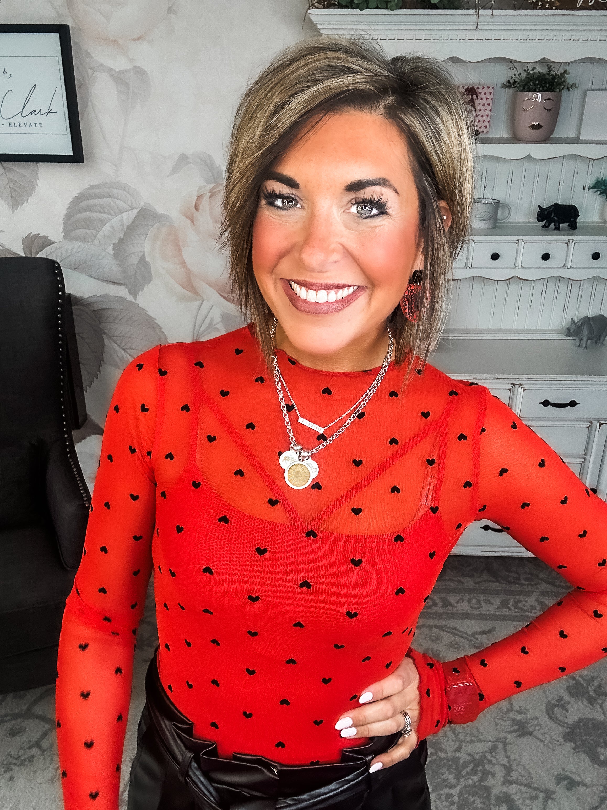 Still In To You Mesh Top - Red
