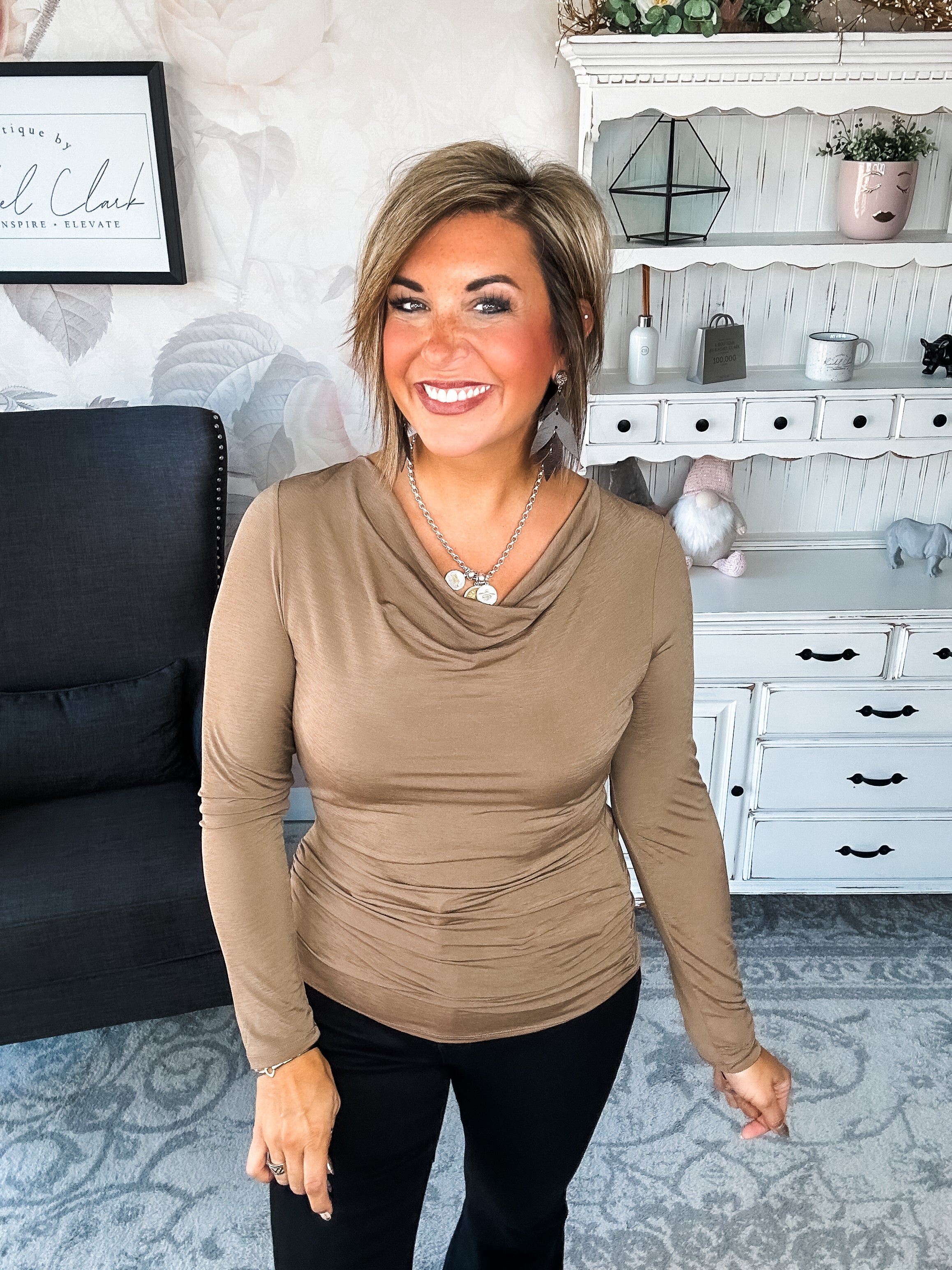 Treat Me Like A Lady Top - Mocha