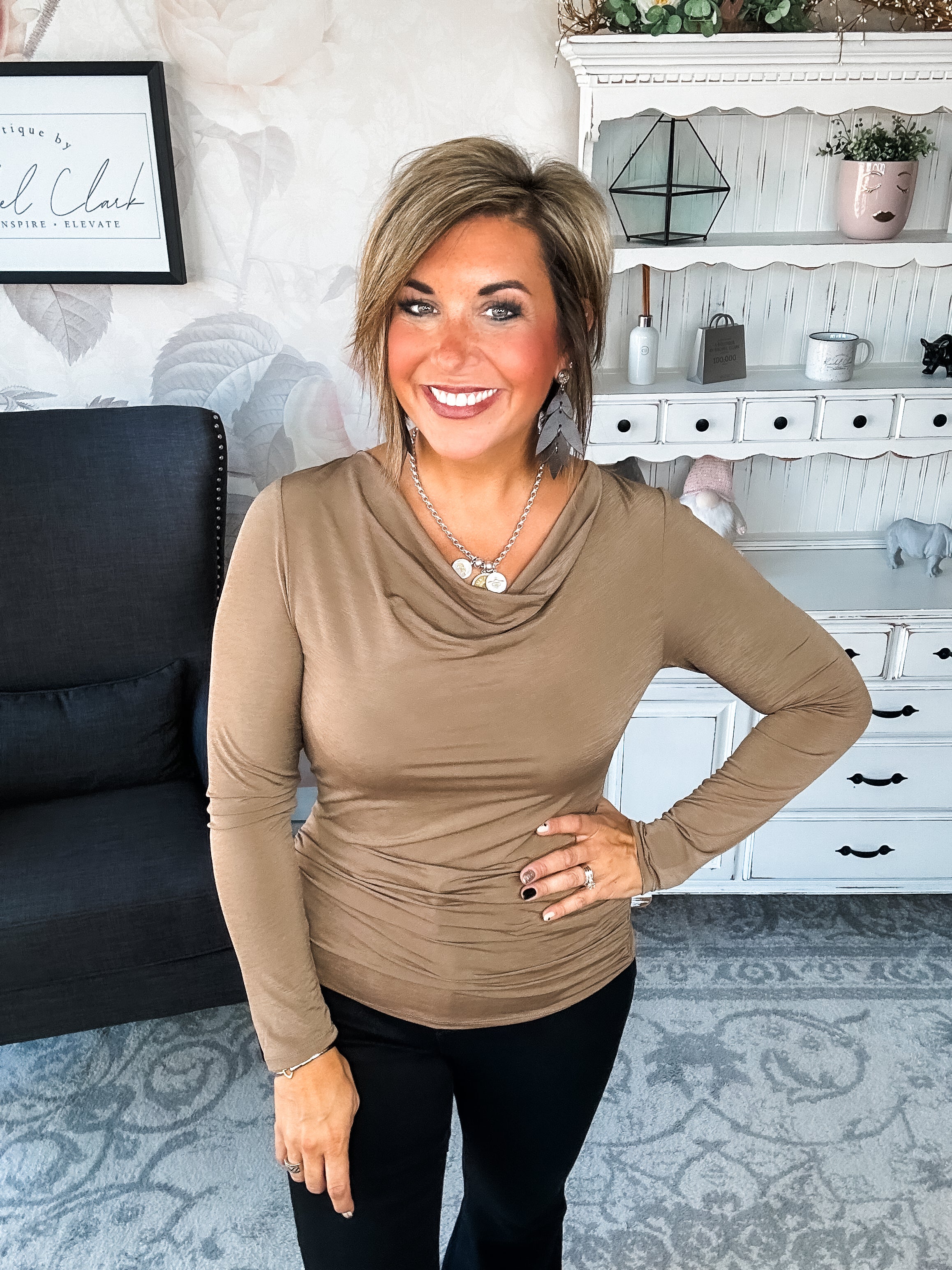 Treat Me Like A Lady Top - Mocha