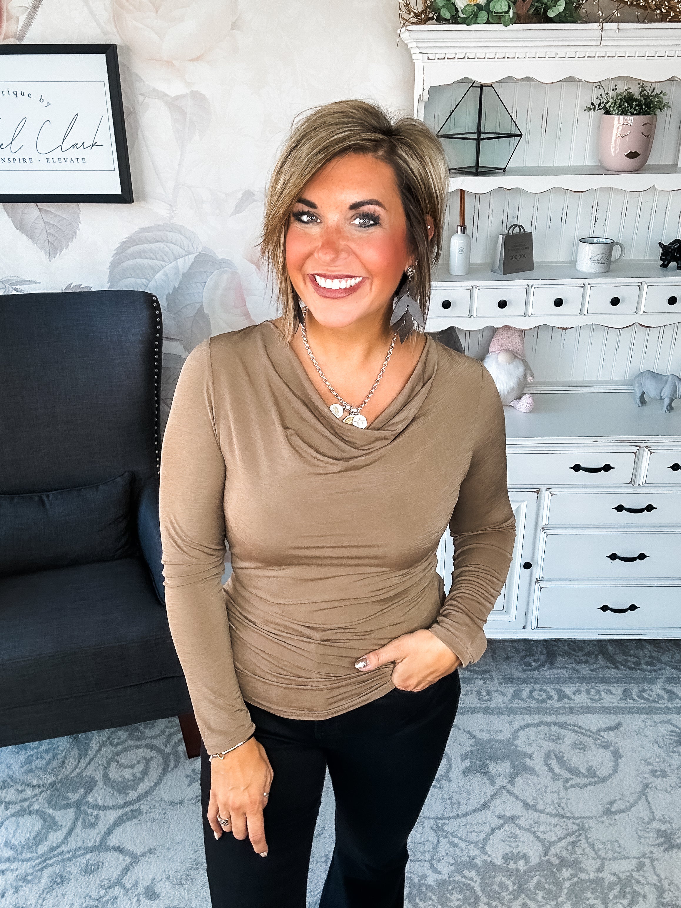 Treat Me Like A Lady Top - Mocha