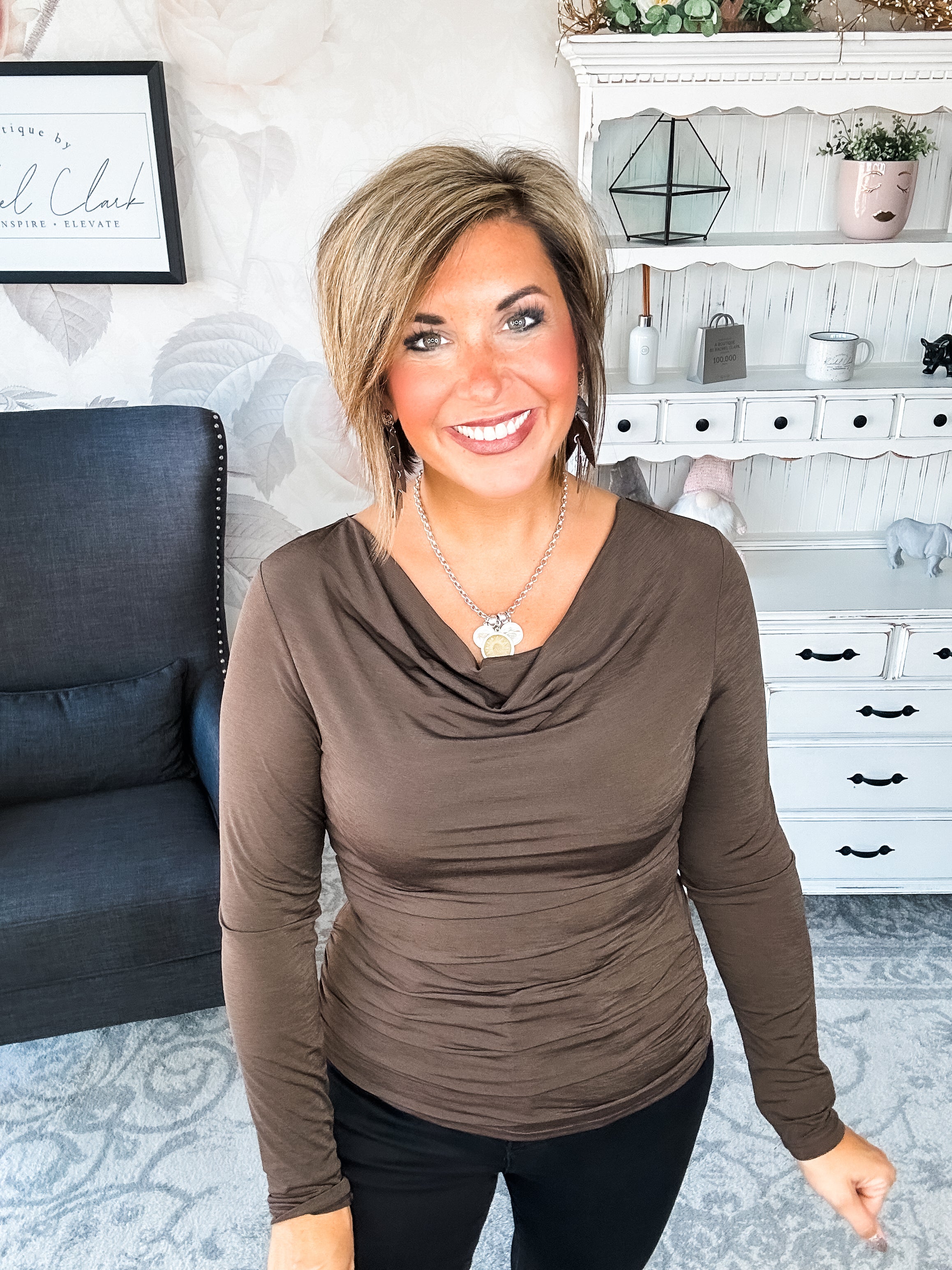 Treat Me Like A Lady Top - Chocolate