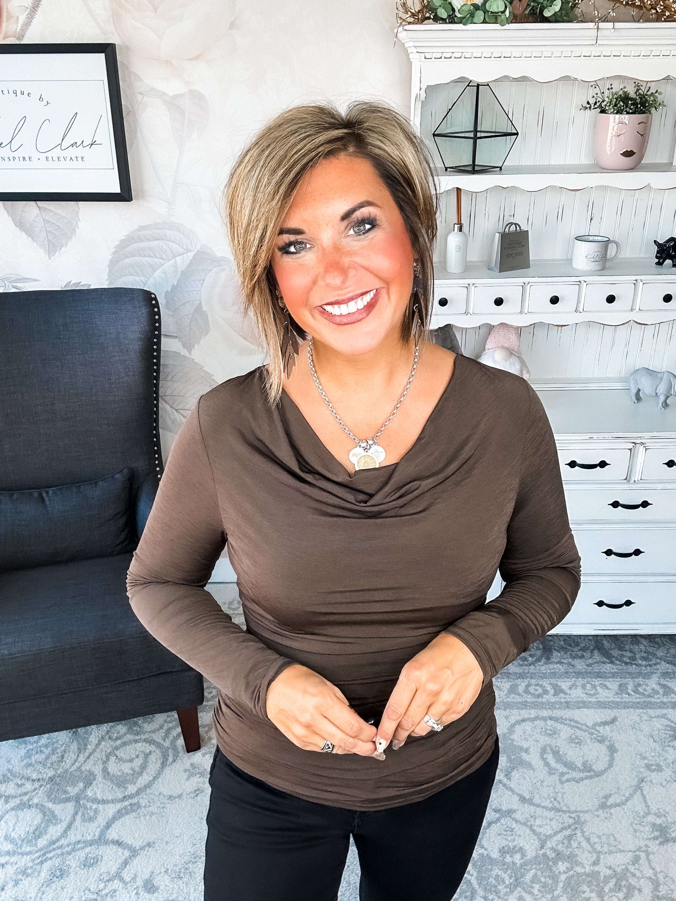 Treat Me Like A Lady Top - Chocolate