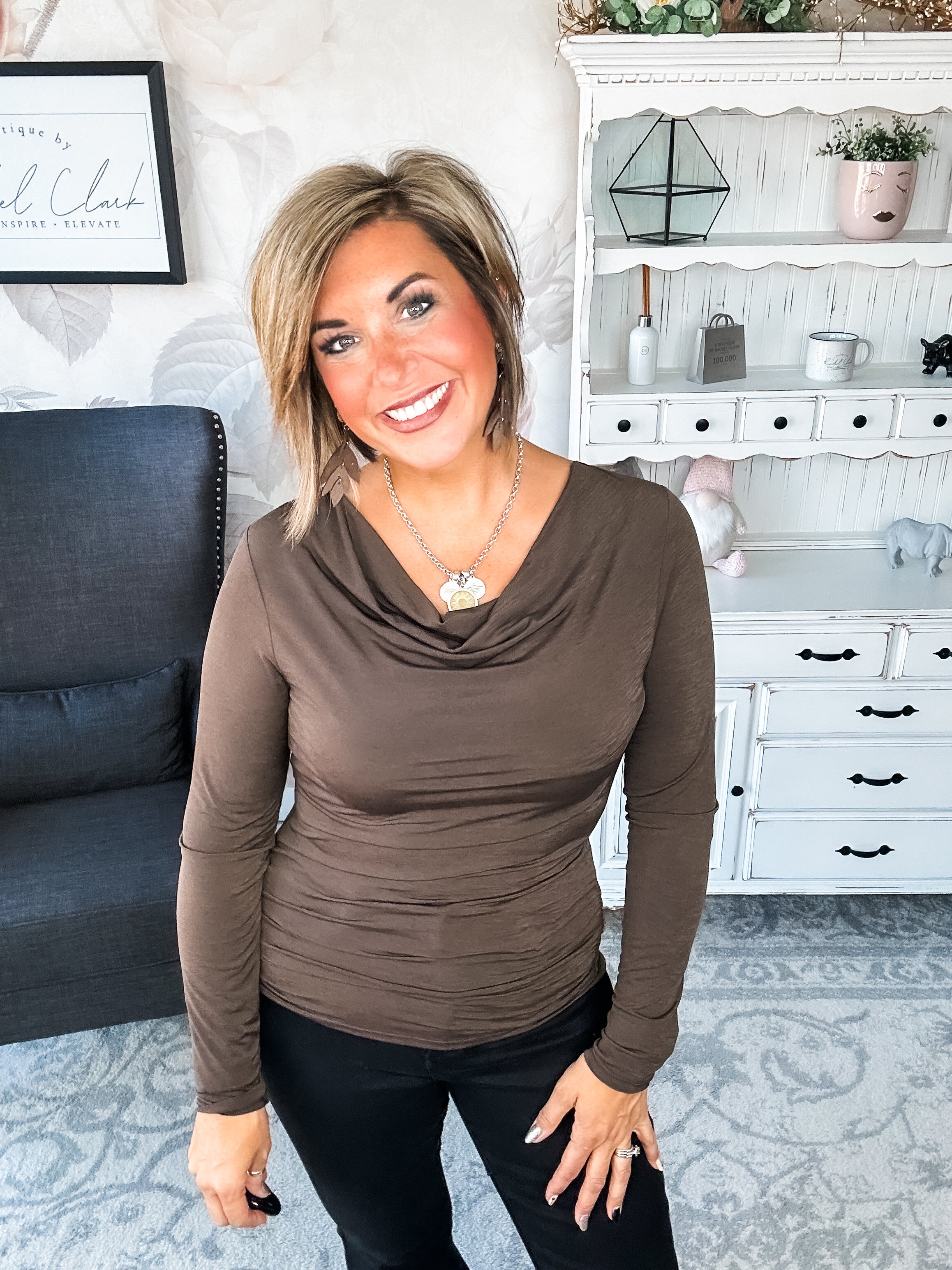 Treat Me Like A Lady Top - Chocolate