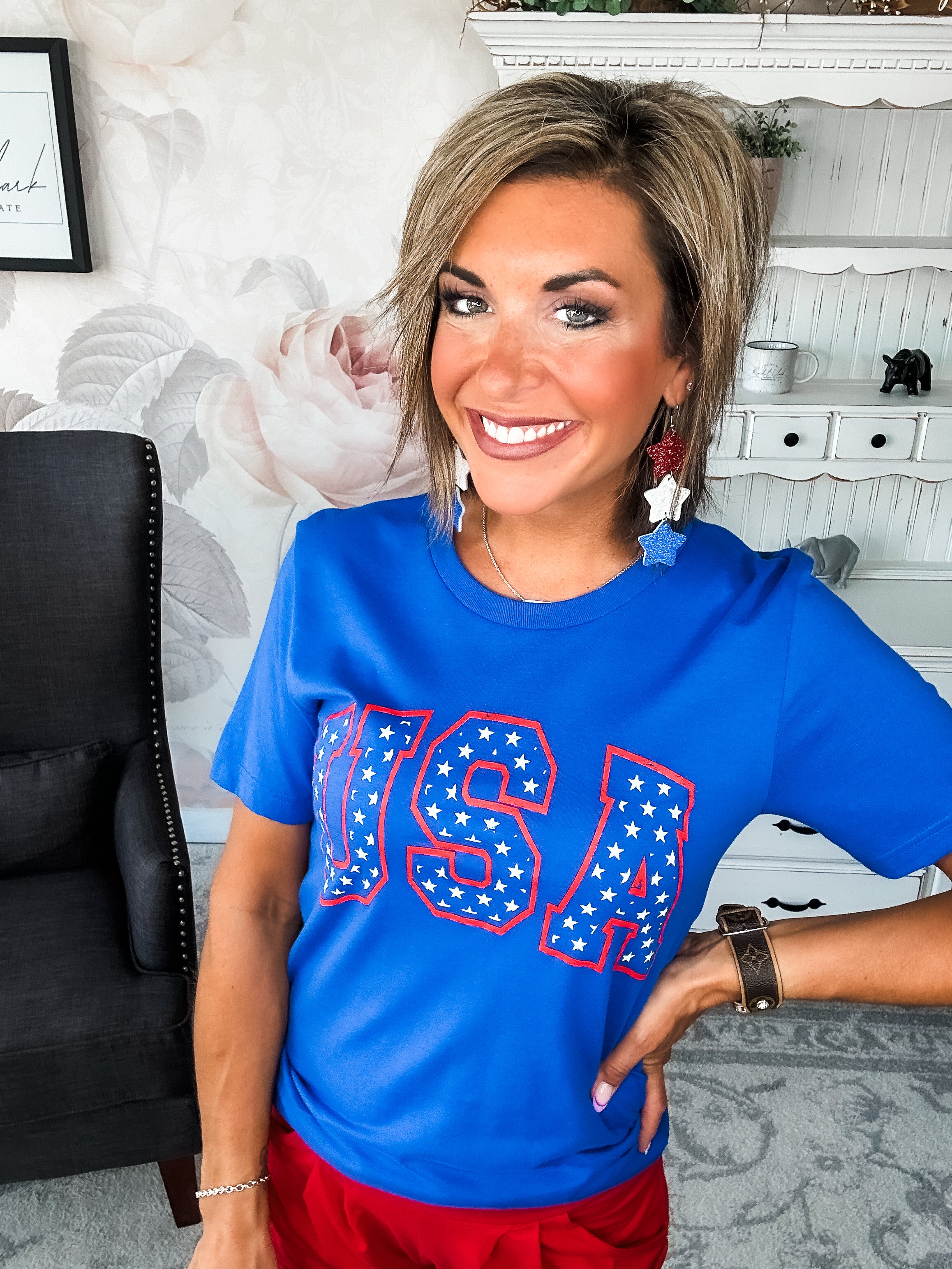 USA Stars Graphic Tee