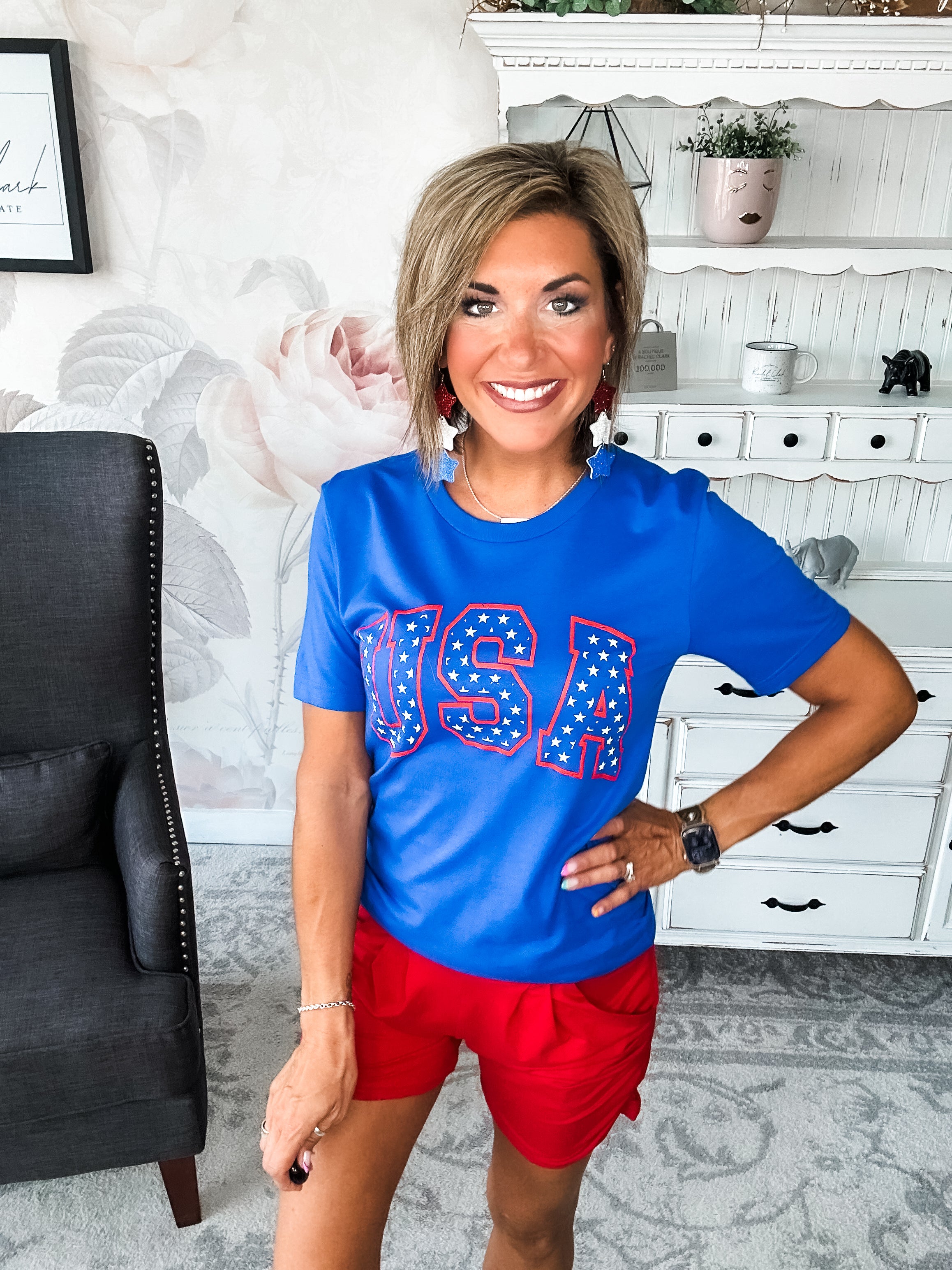 USA Stars Graphic Tee