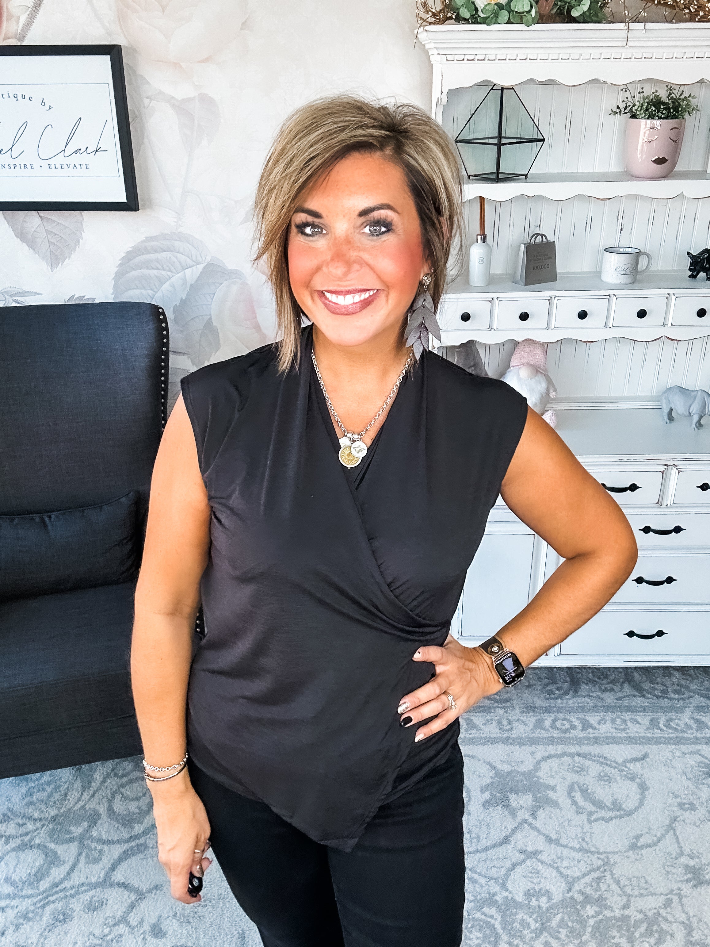 Hopefully Today Crossover Tank - Black