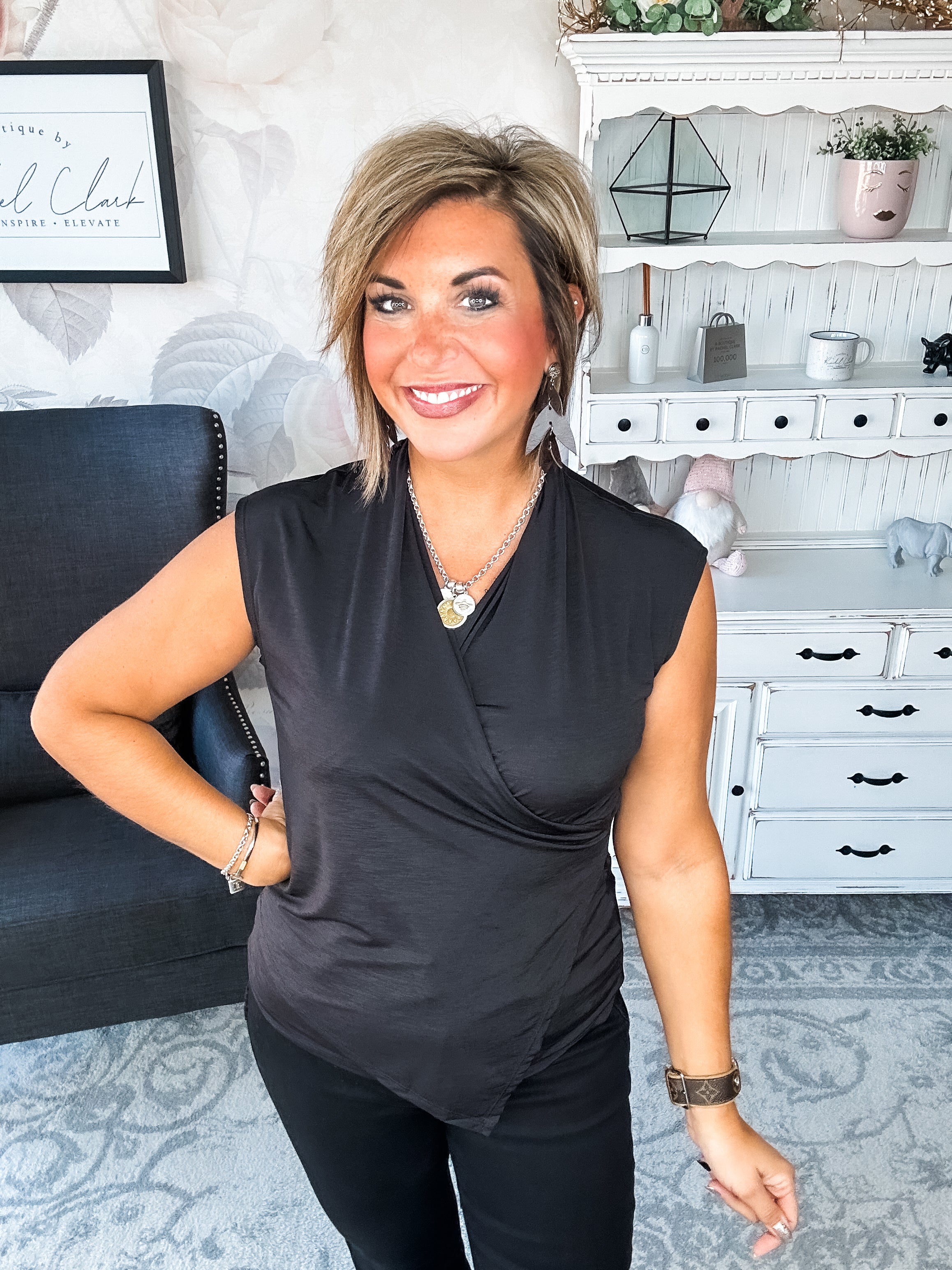 Hopefully Today Crossover Tank - Black