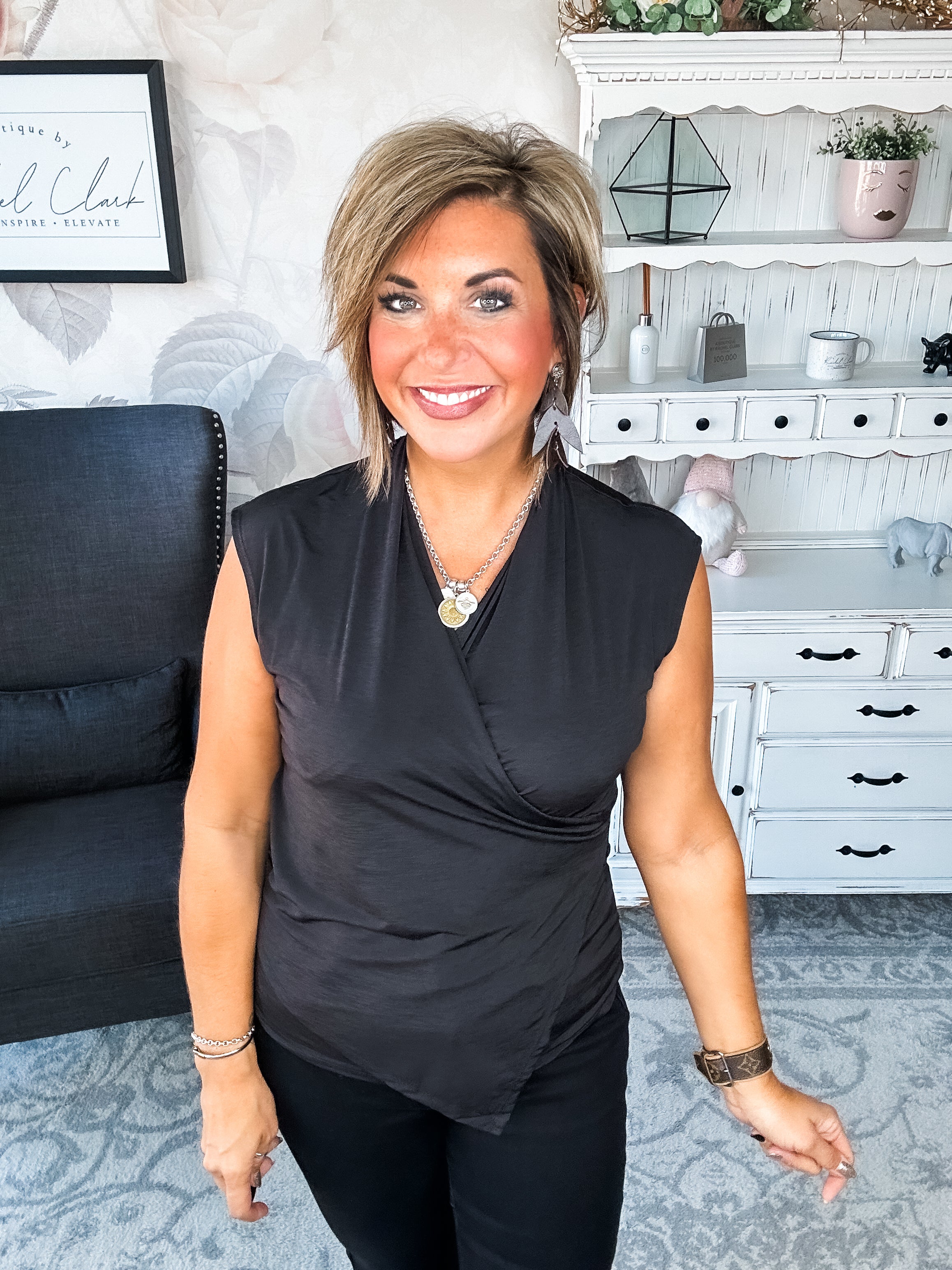 Hopefully Today Crossover Tank - Black