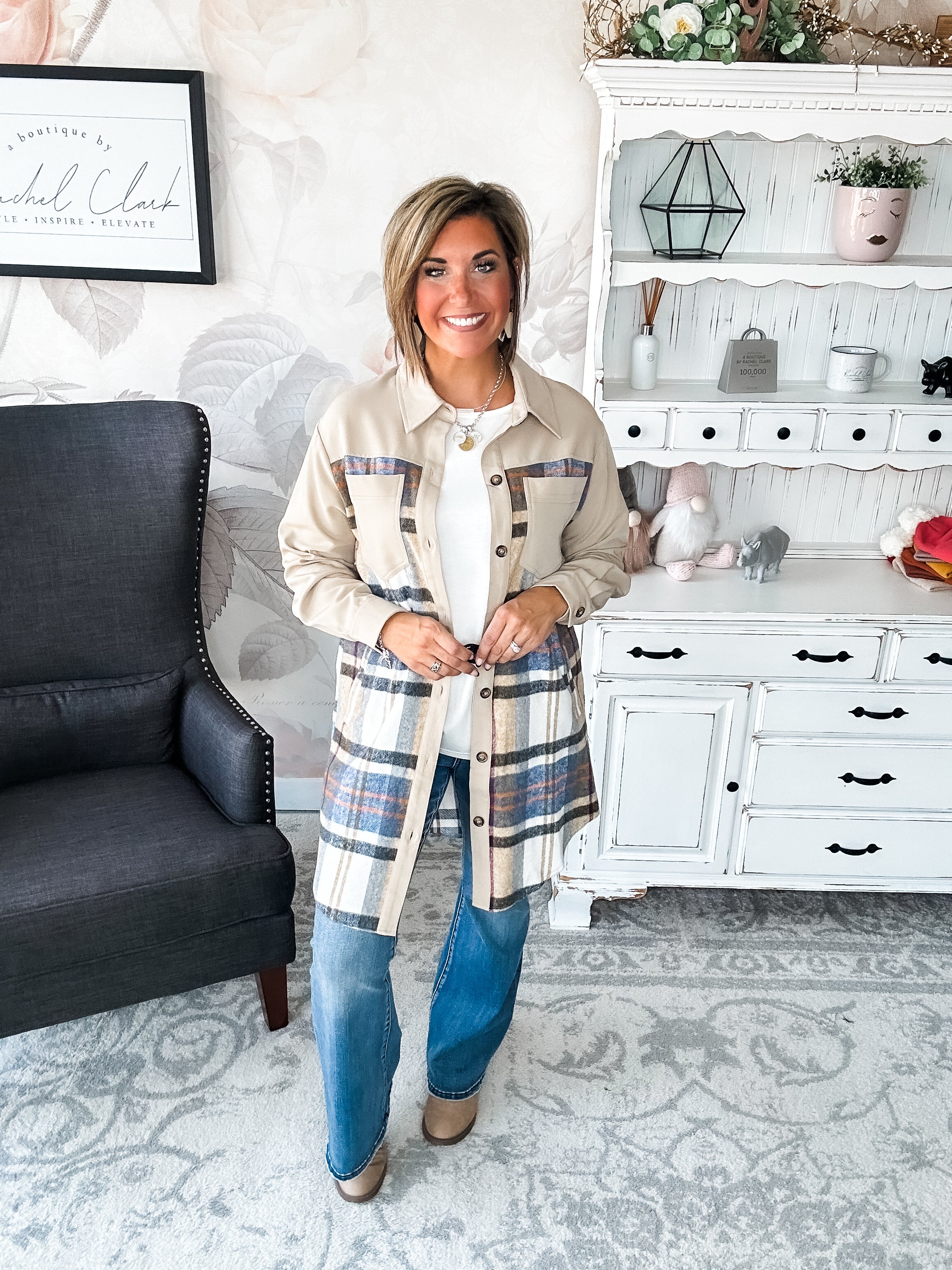 Never Say Goodbye Plaid Shacket