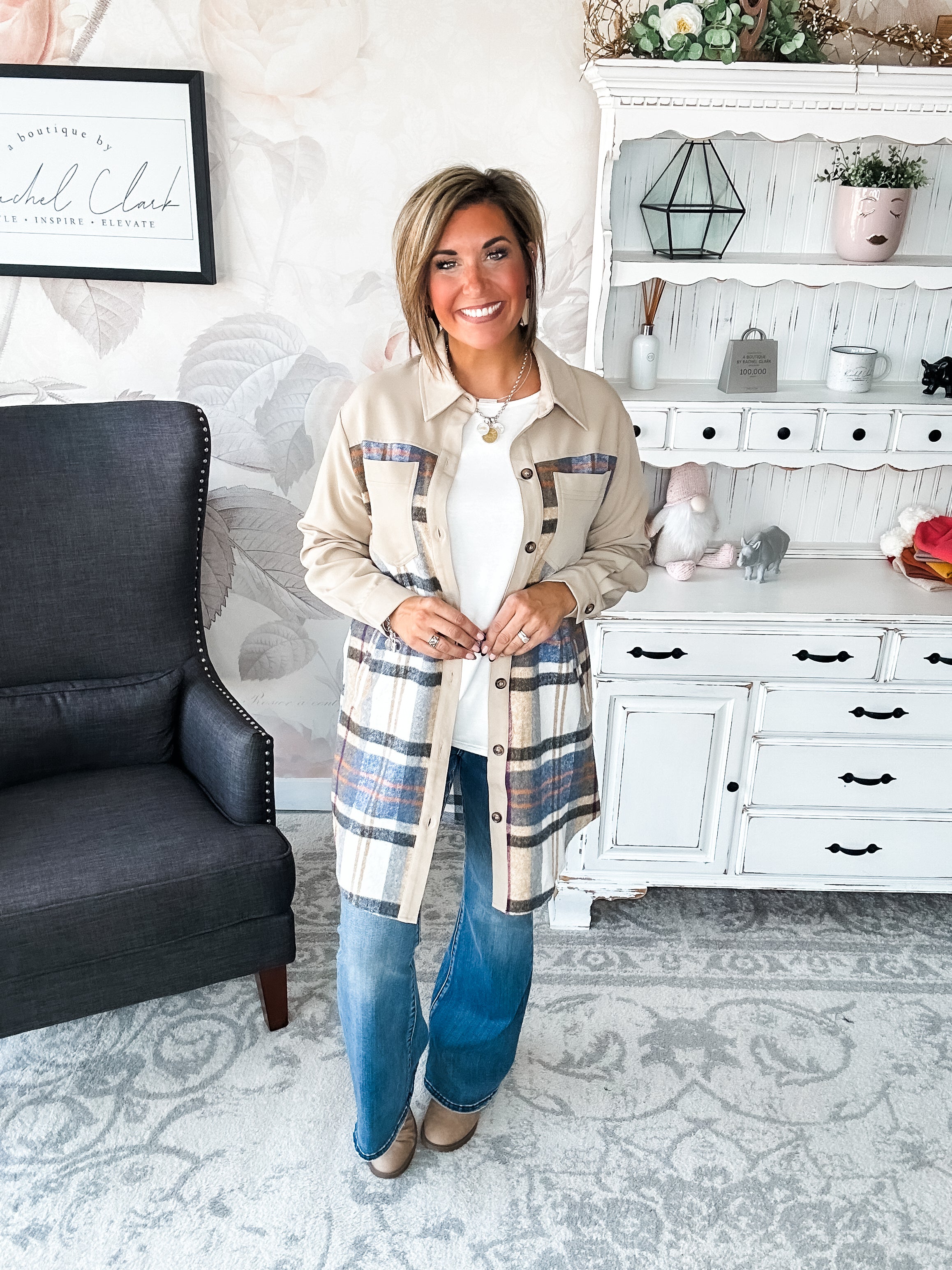 Never Say Goodbye Plaid Shacket