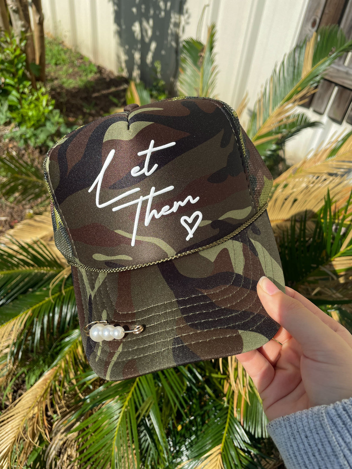 Let Them Full Camo Trucker Hat *ONLINE EXCLUSIVE*