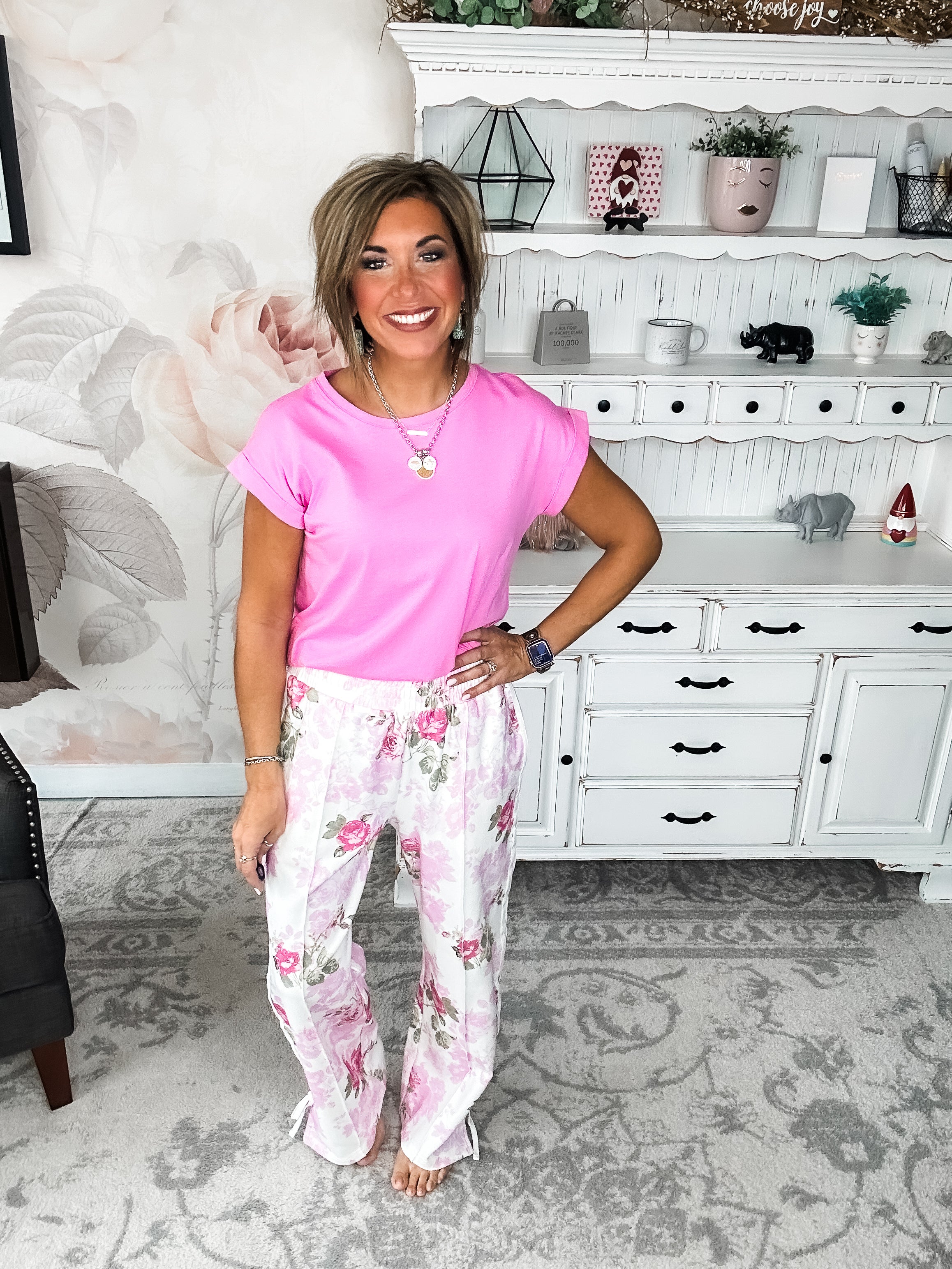 Up All Night Short Sleeve Tee - Candy Pink