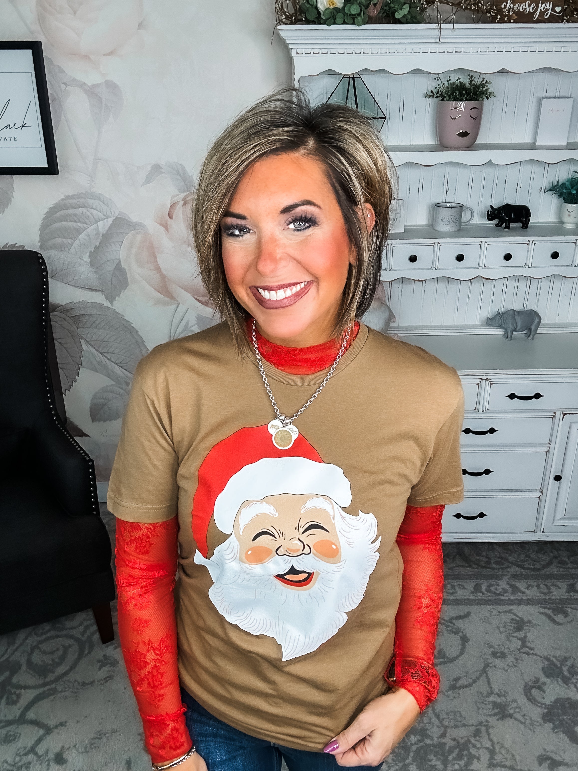 Smiling Santa Graphic Tee