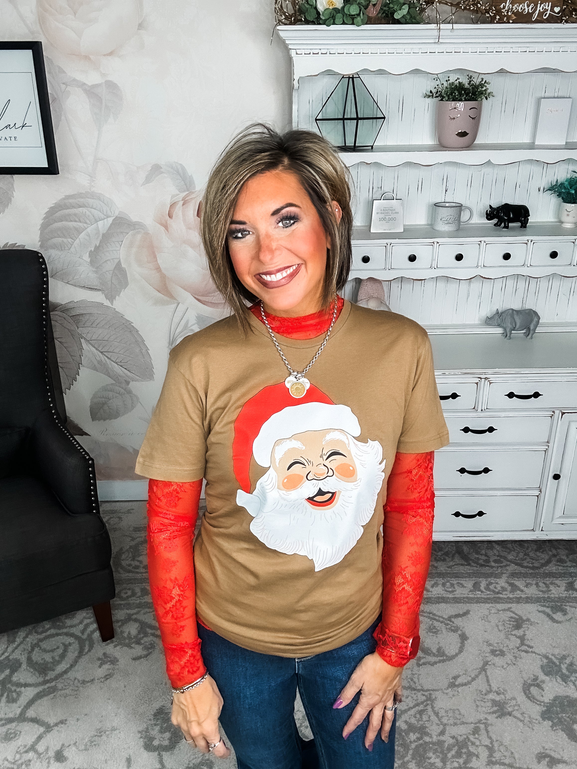 Smiling Santa Graphic Tee