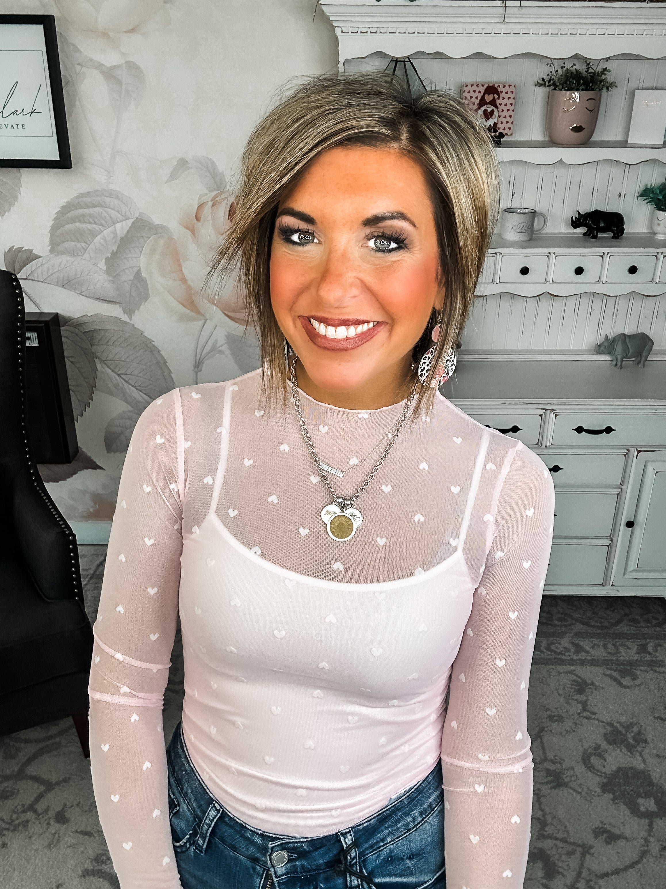 Still In To You Mesh Top - Light Pink