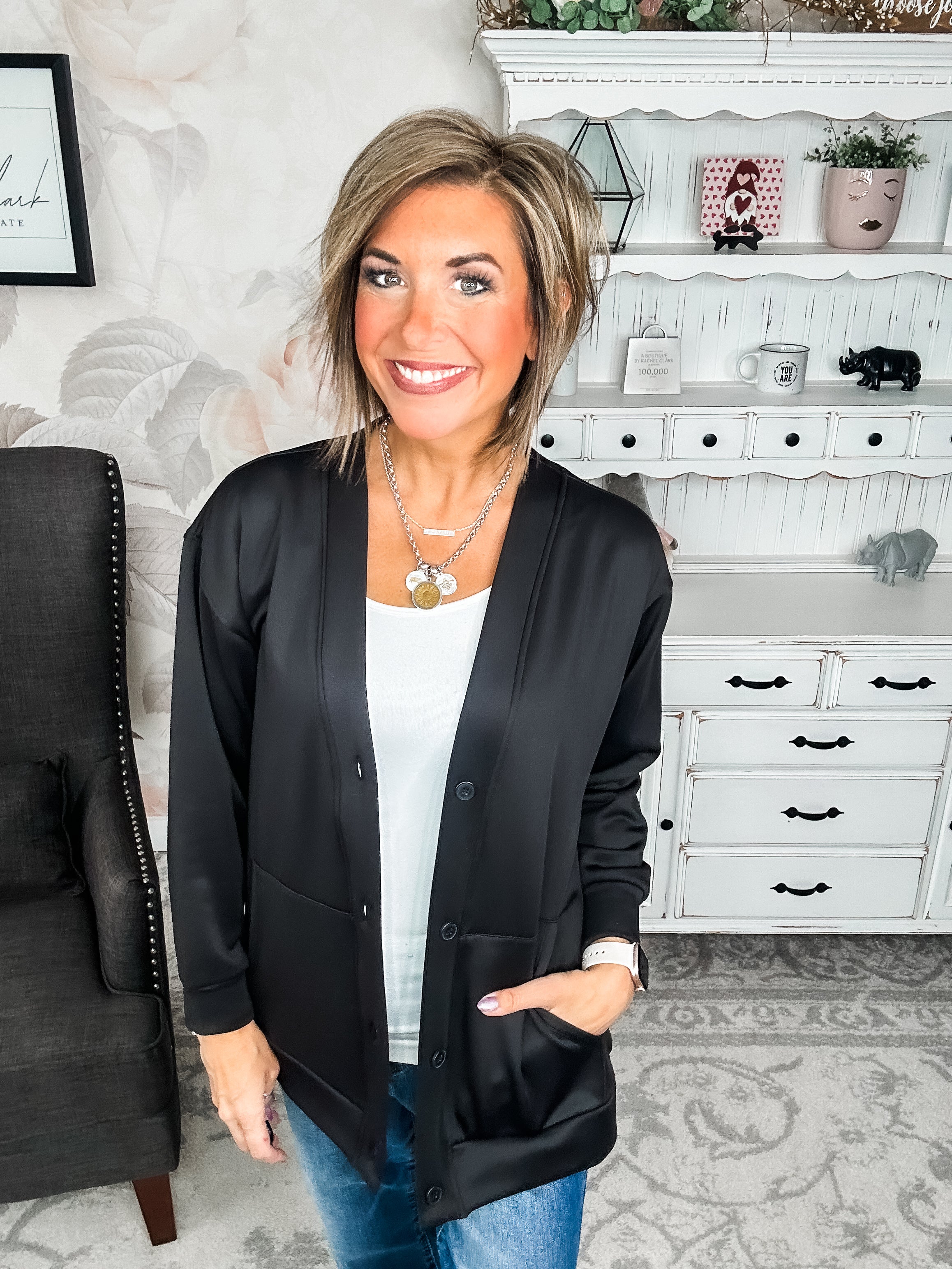 Whatever You Do Cardigan - Black