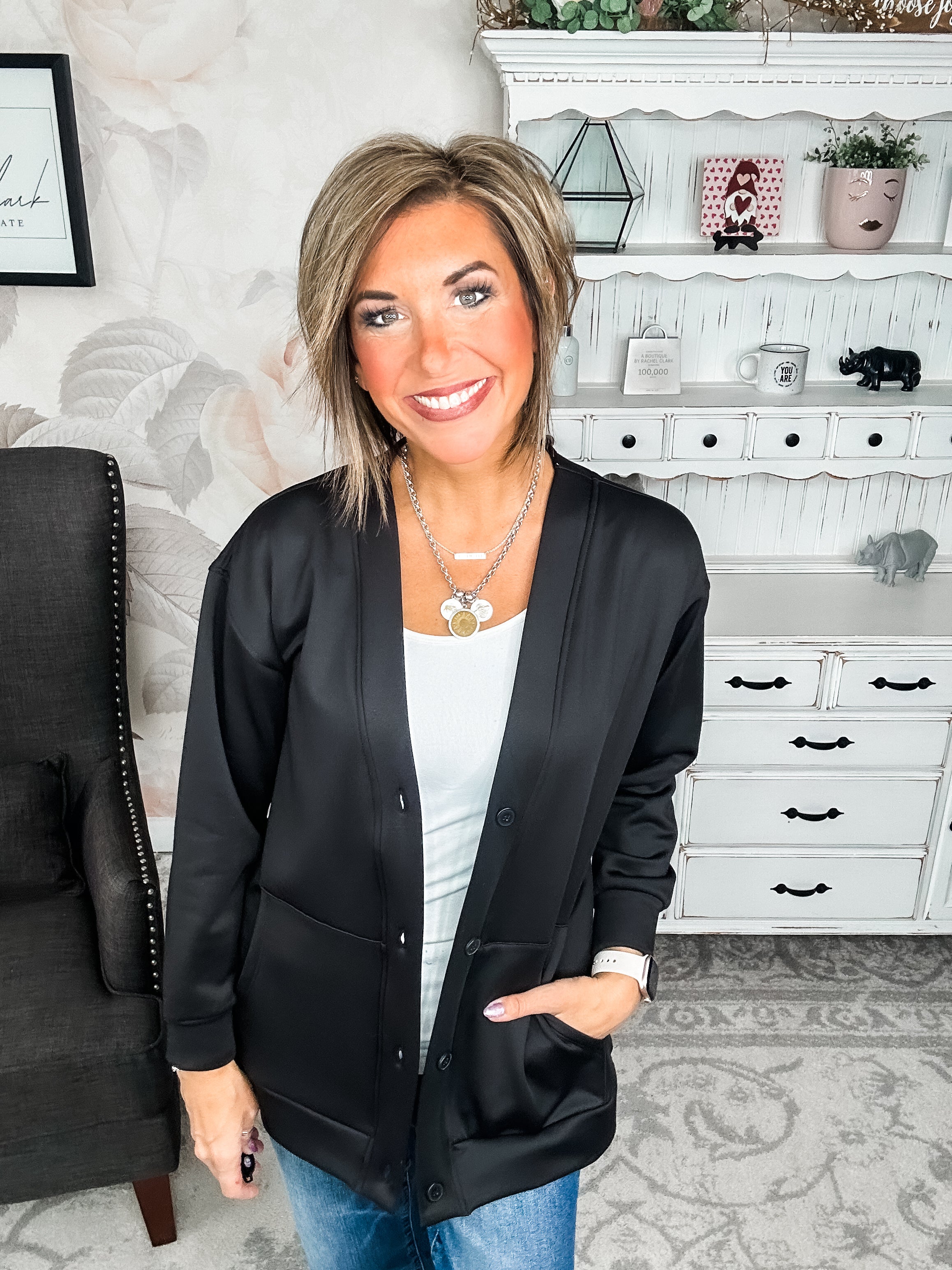 Whatever You Do Cardigan - Black