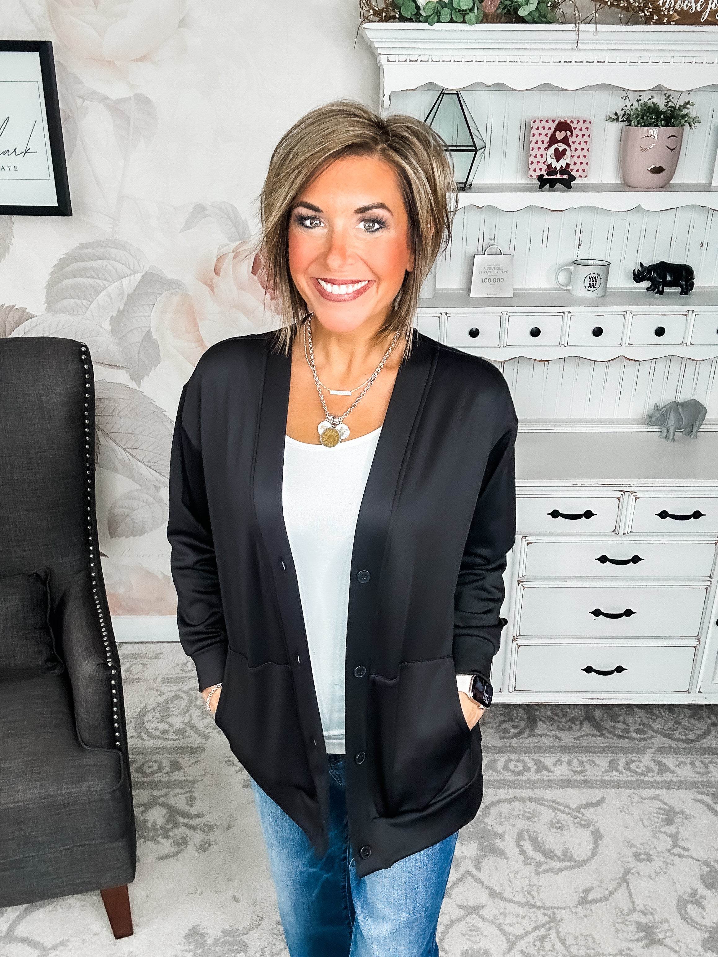 Whatever You Do Cardigan - Black