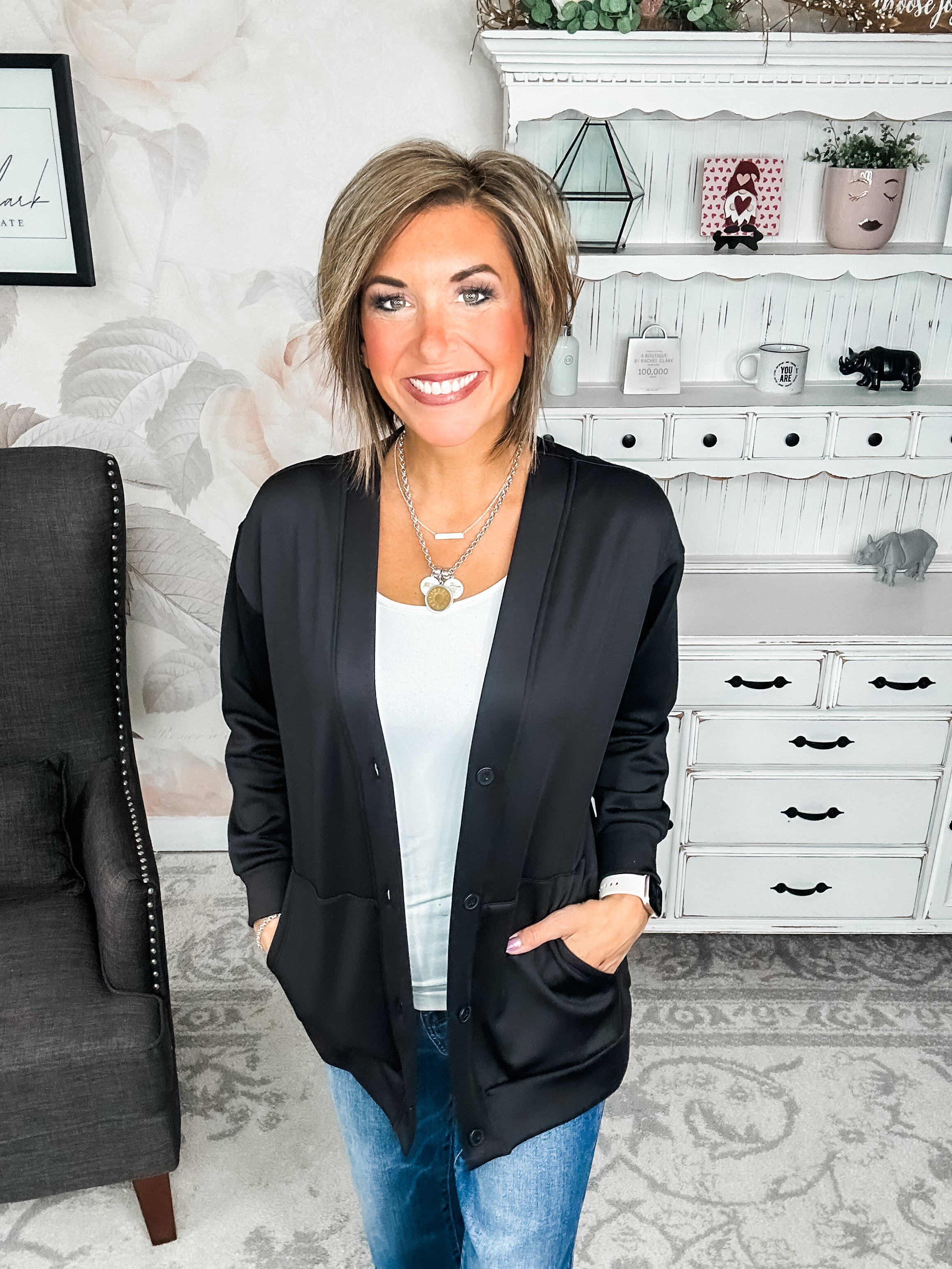 Whatever You Do Cardigan - Black