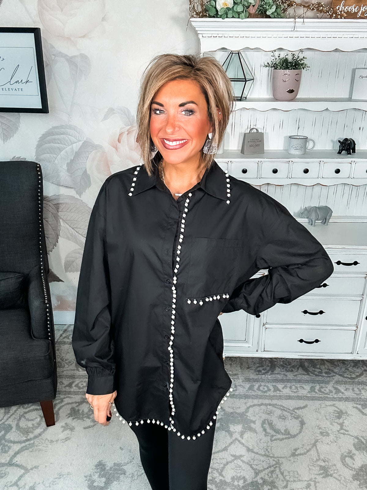 You are Extraordinary Button Down - Black