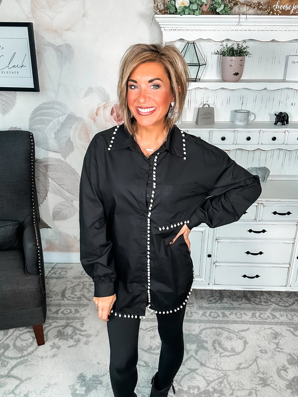 You are Extraordinary Button Down - Black