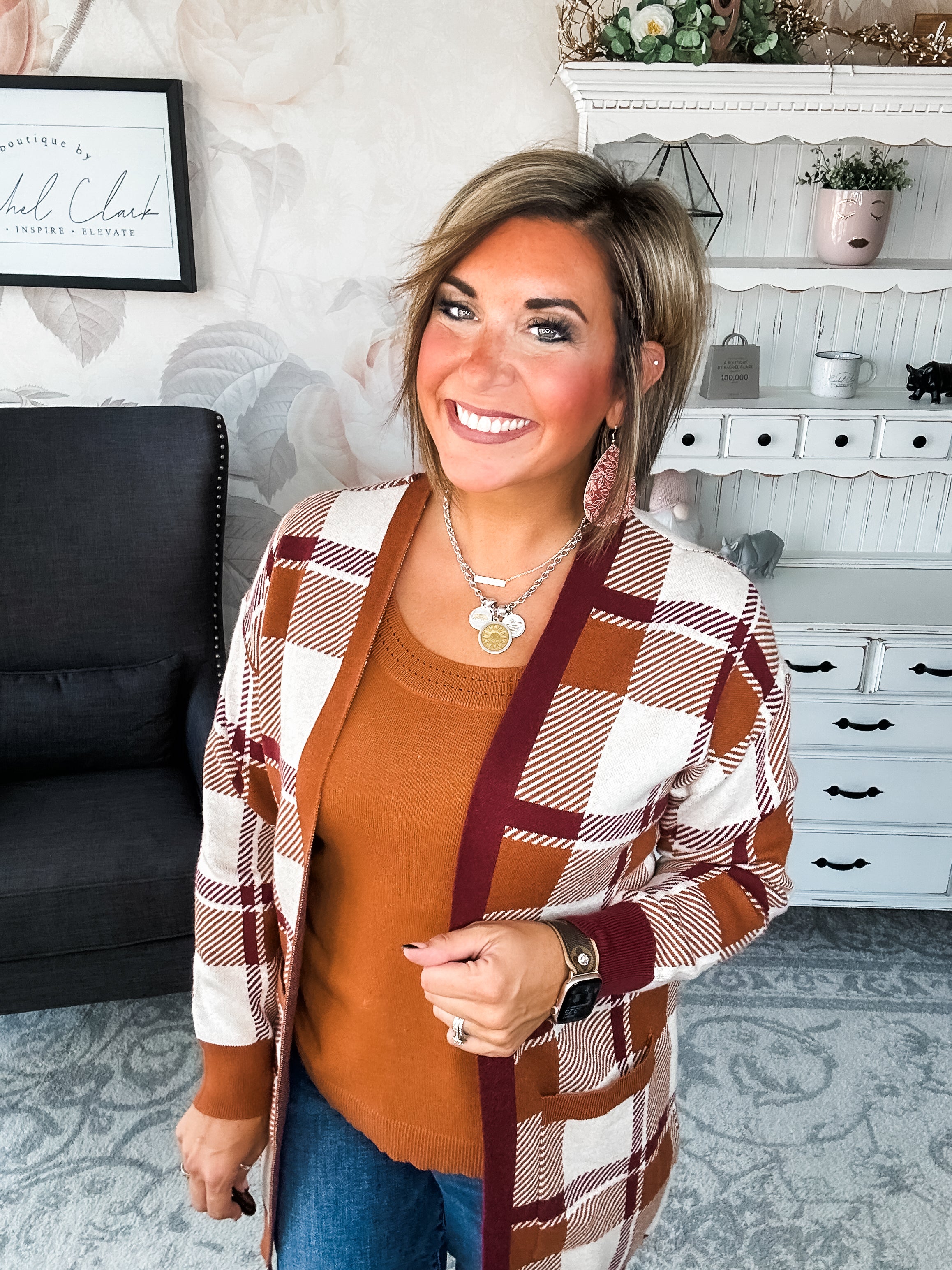 Forever Mine Sweater Tank - Chestnut