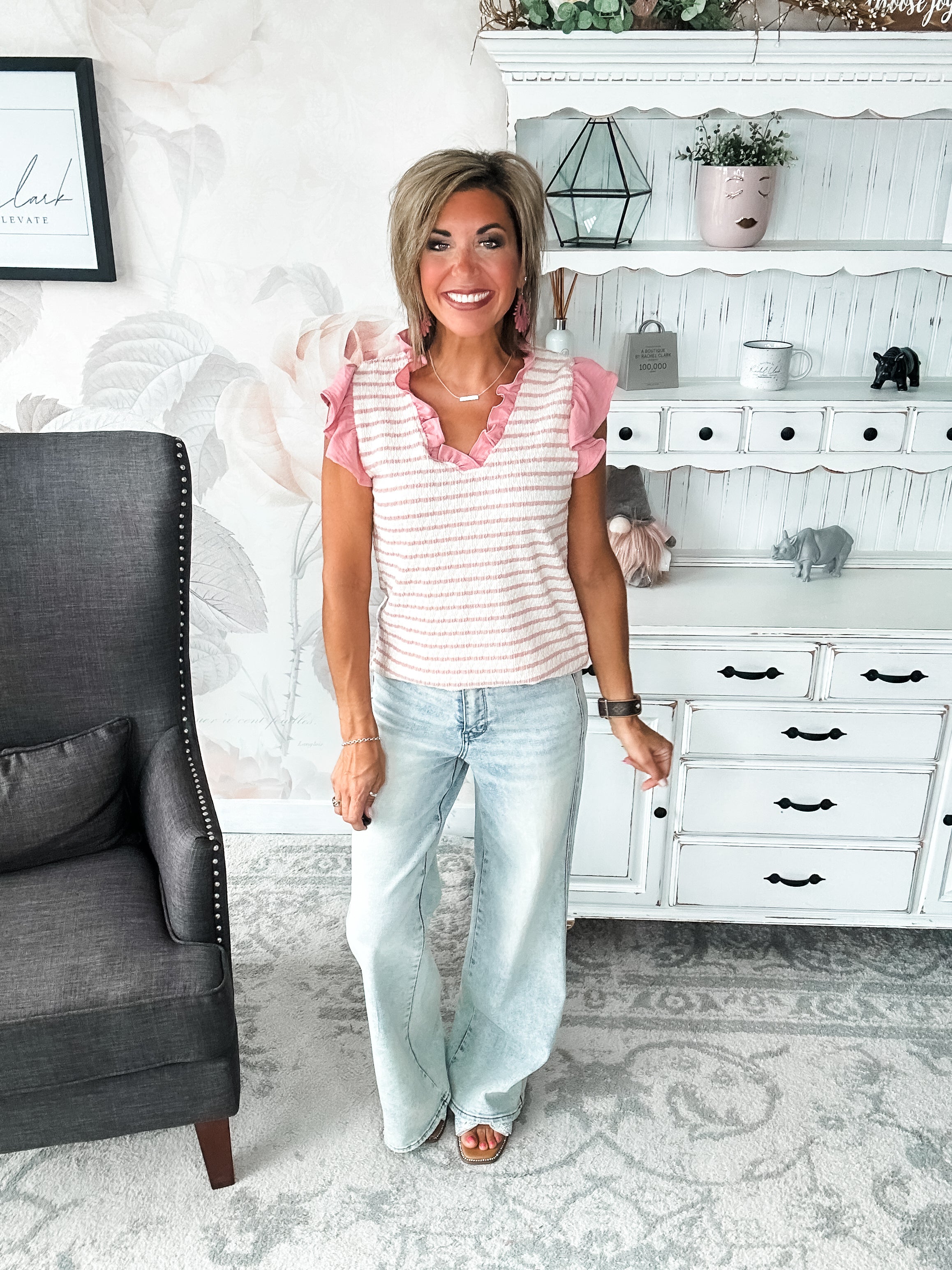 Mend A Broken Heart Top - Rose