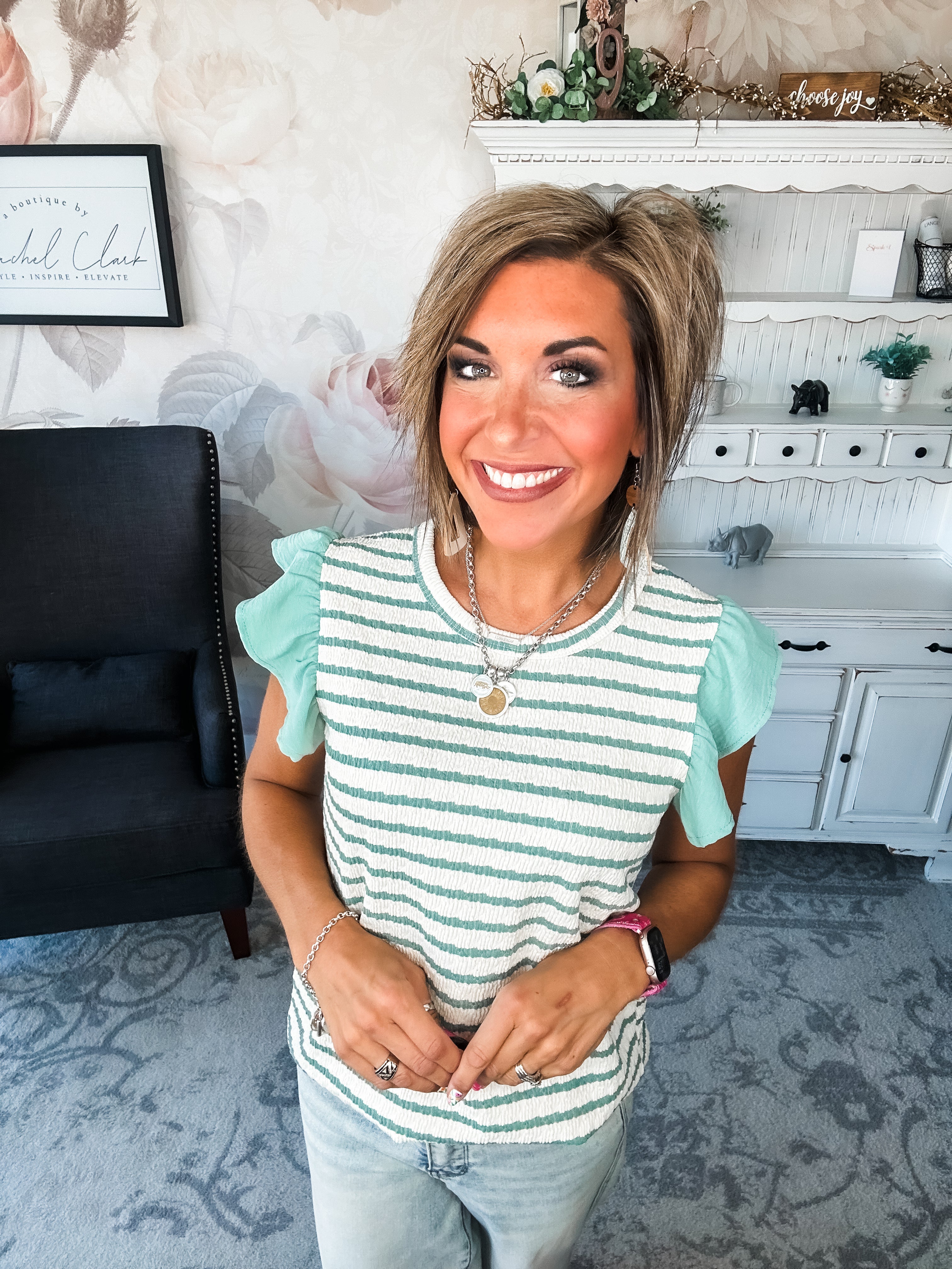 Mend A Broken Heart Top - Sage