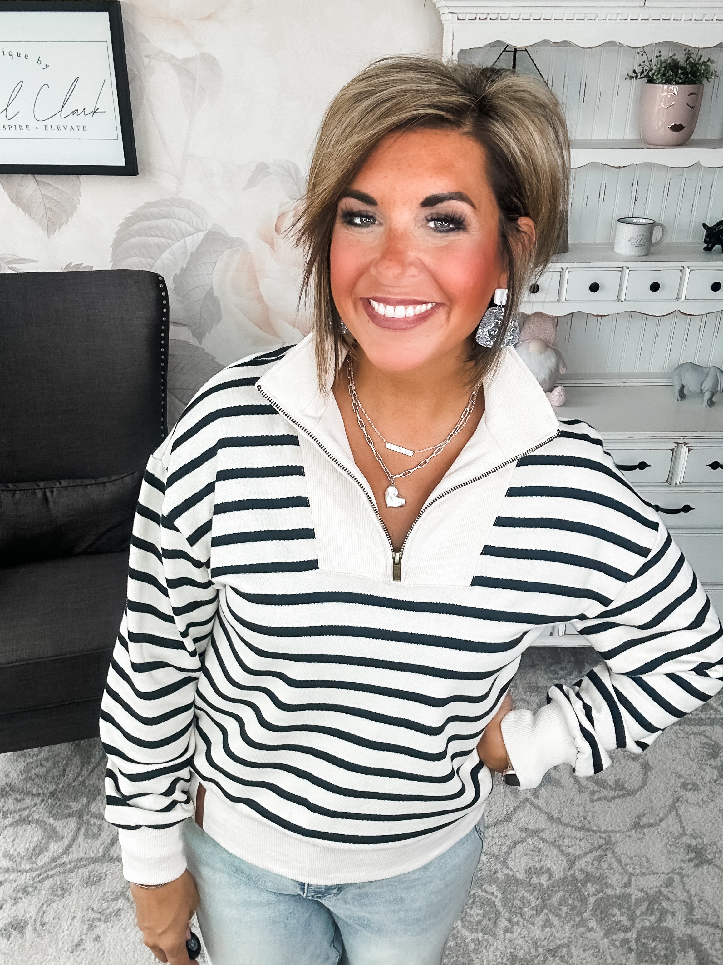 Ampersand Avenue Zip Sweater - Risk Taker