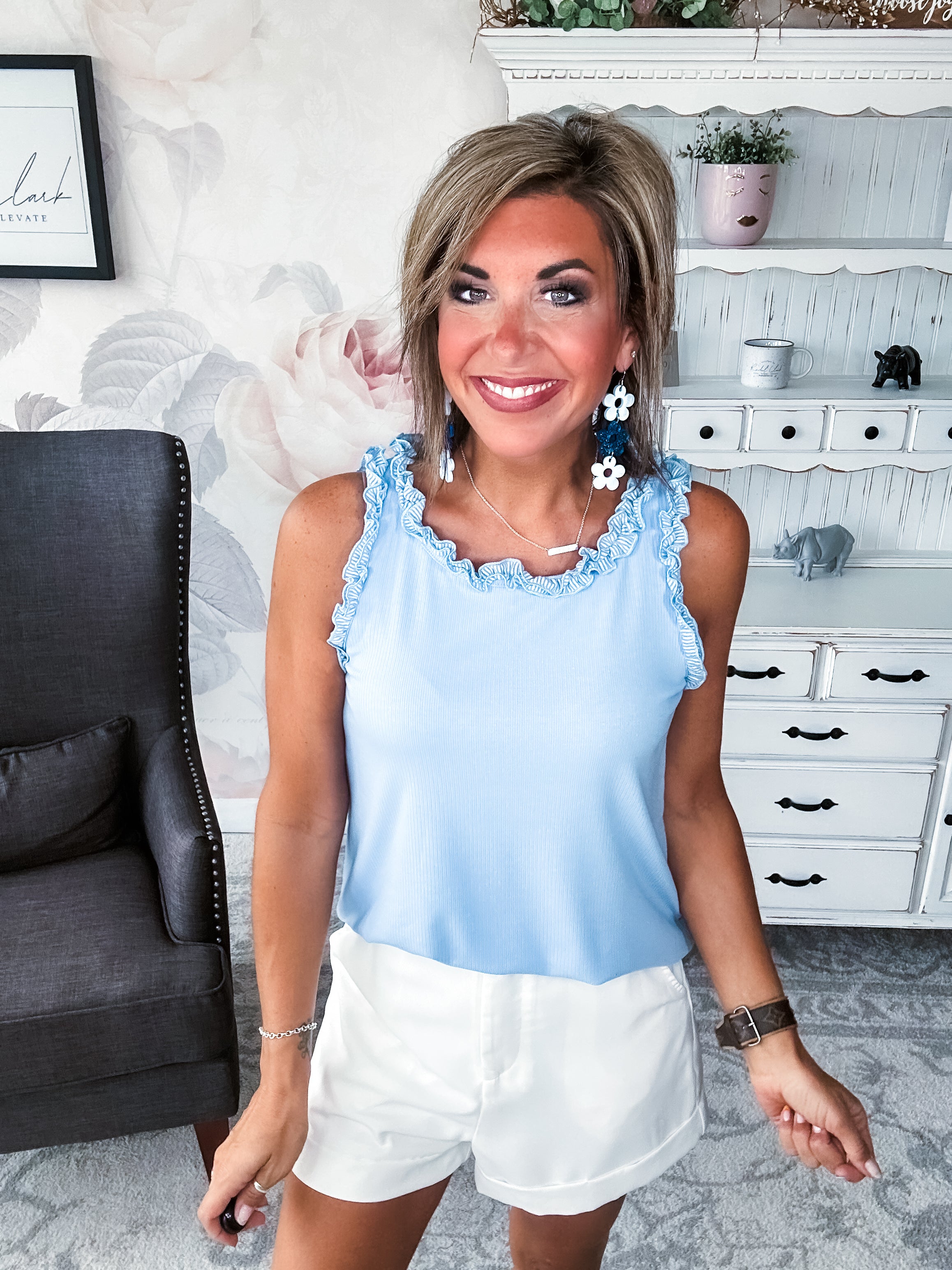 Pearls Of Wisdom Tank - Blue