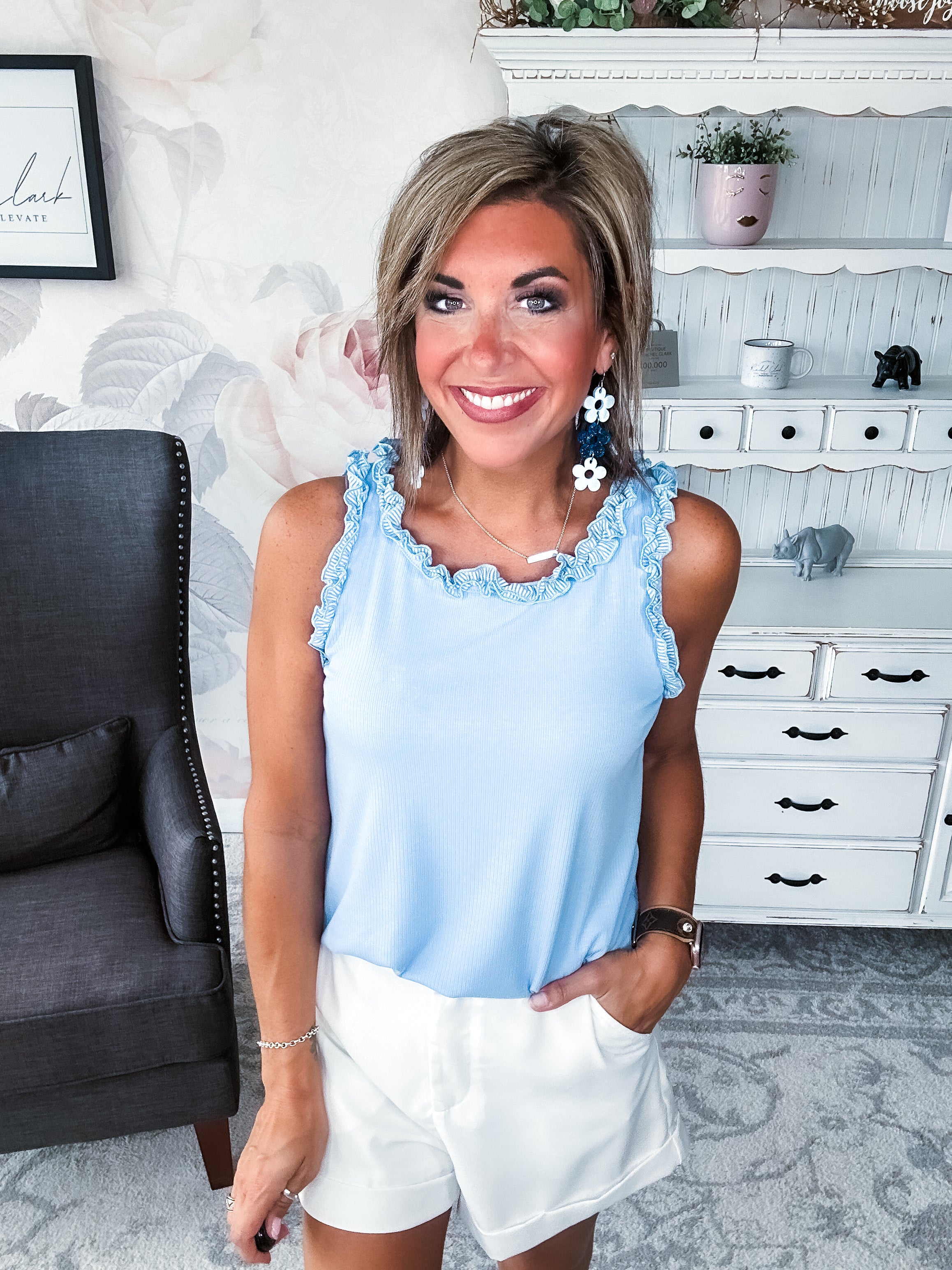 Pearls Of Wisdom Tank - Blue